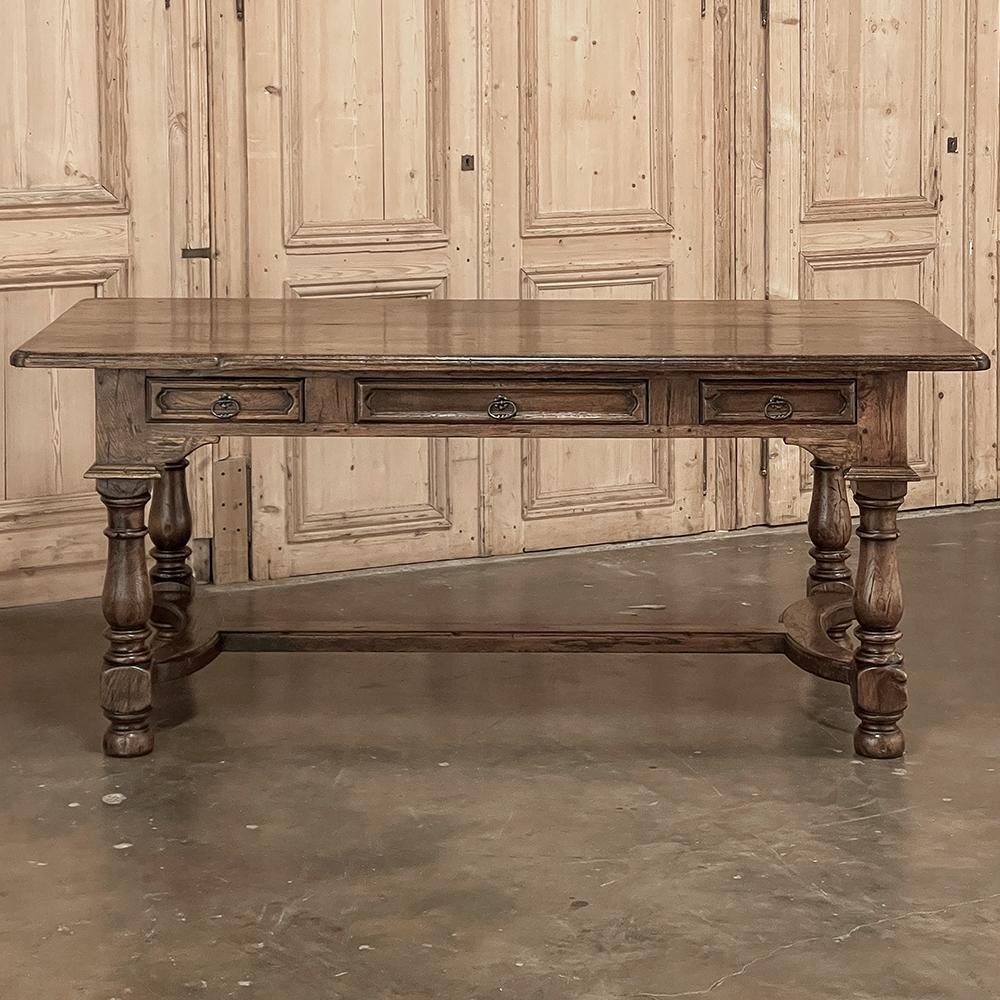 Hand-Crafted Antique Rustic Country French Desk For Sale