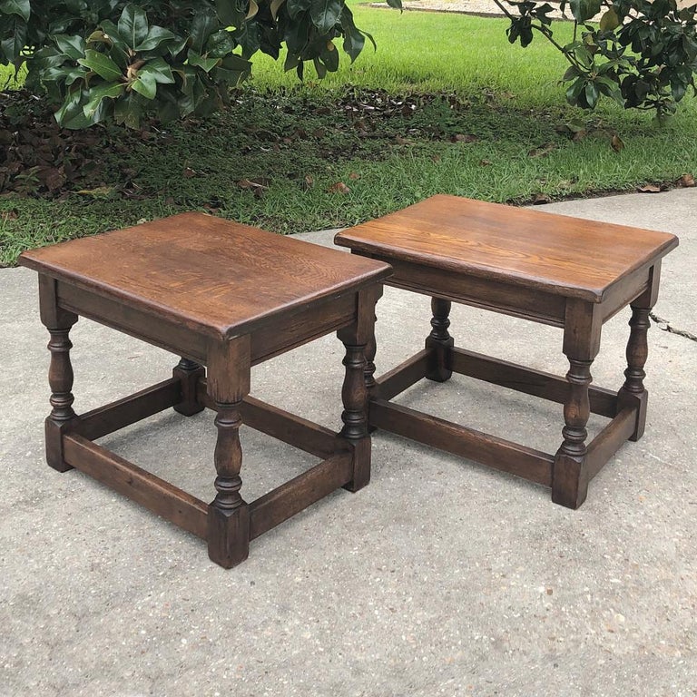 Antique Rustic Country French Nesting Coffee Table Set For Sale 4