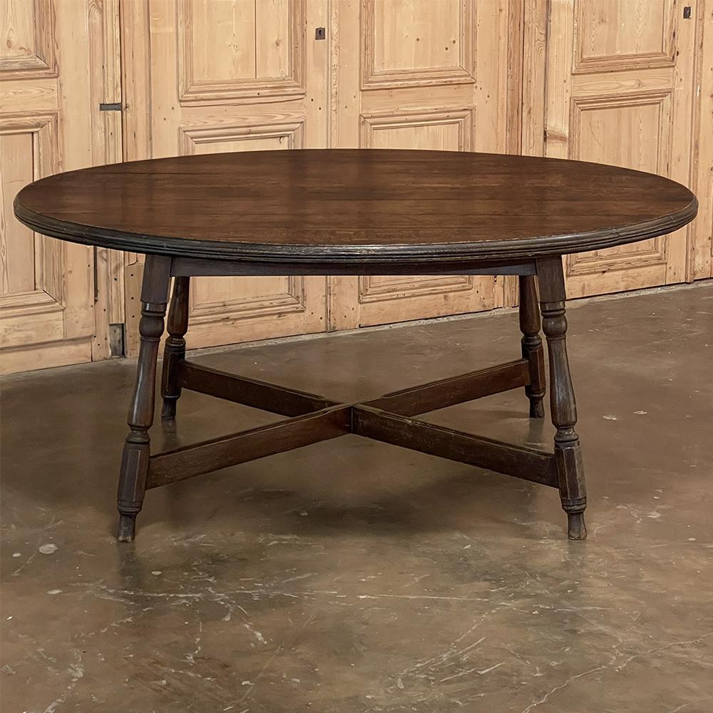 Antique Rustic Country French Oval Dining Table ~ Breakfast Table will make the perfect choice for any intimate dining setting! Large enough to squeeze in 6 upon occasion, it comfortably seats 4 all year long. Crafted from solid planks of oak on