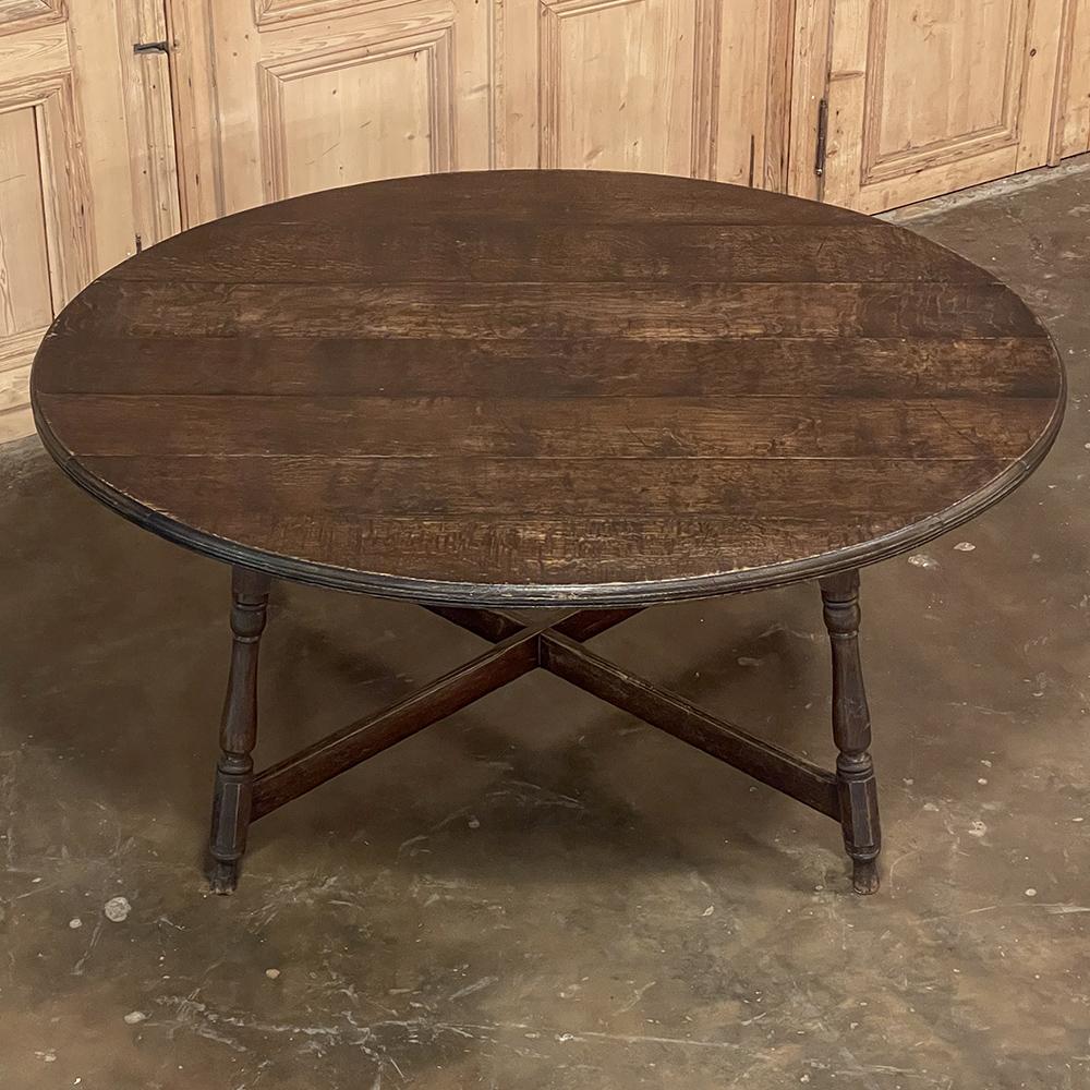 Hand-Crafted Antique Rustic Country French Oval Dining Table ~ Breakfast Table