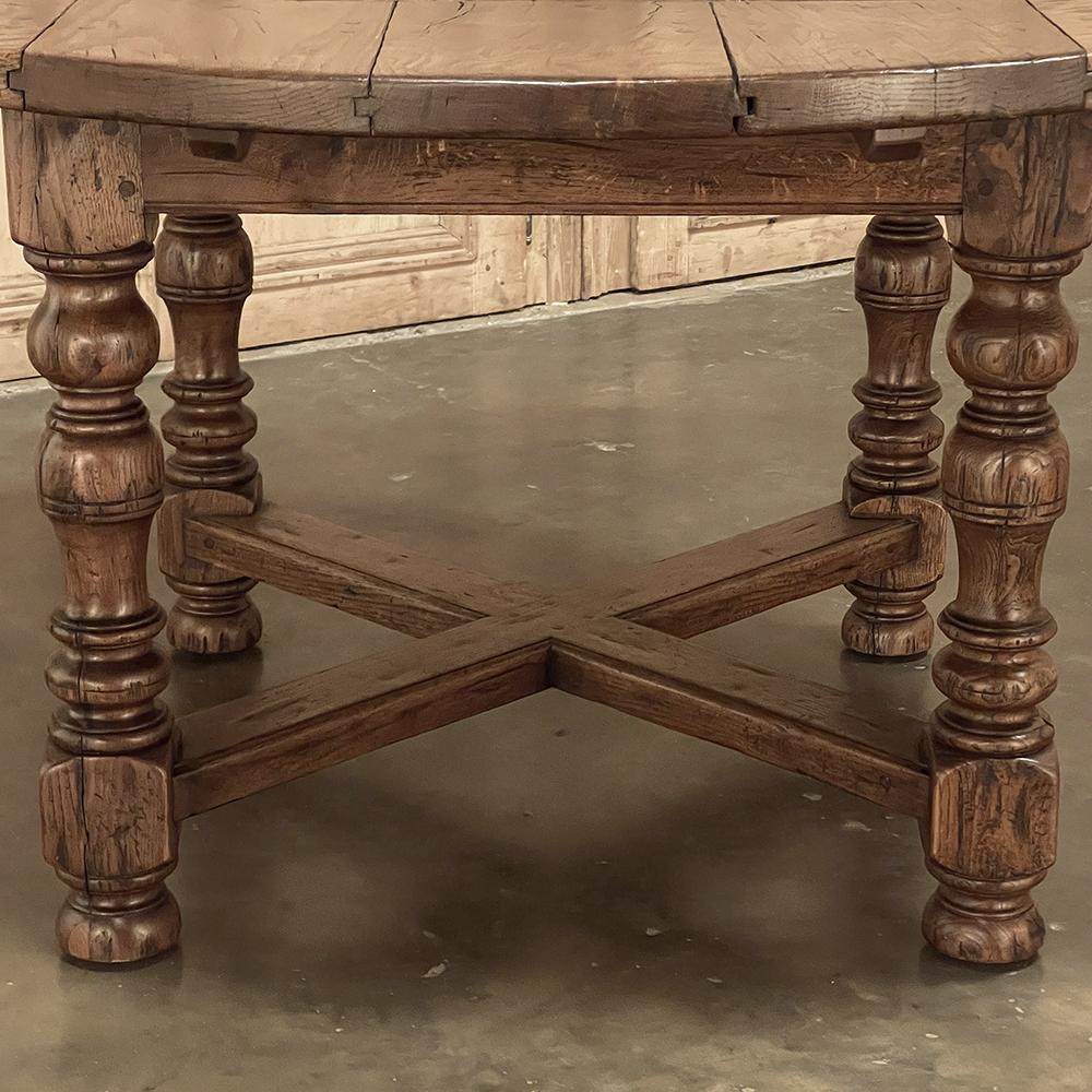 Antique Rustic Country French Round Dining Table 7