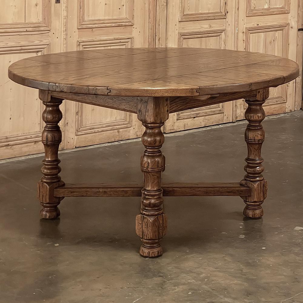 Antique Rustic Country French Round Dining Table 1