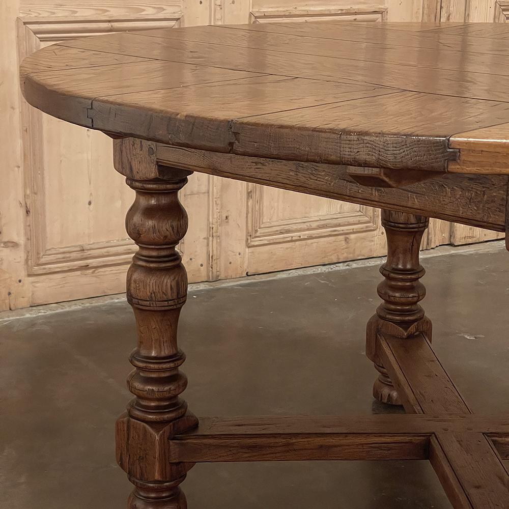 Antique Rustic Country French Round Dining Table 2