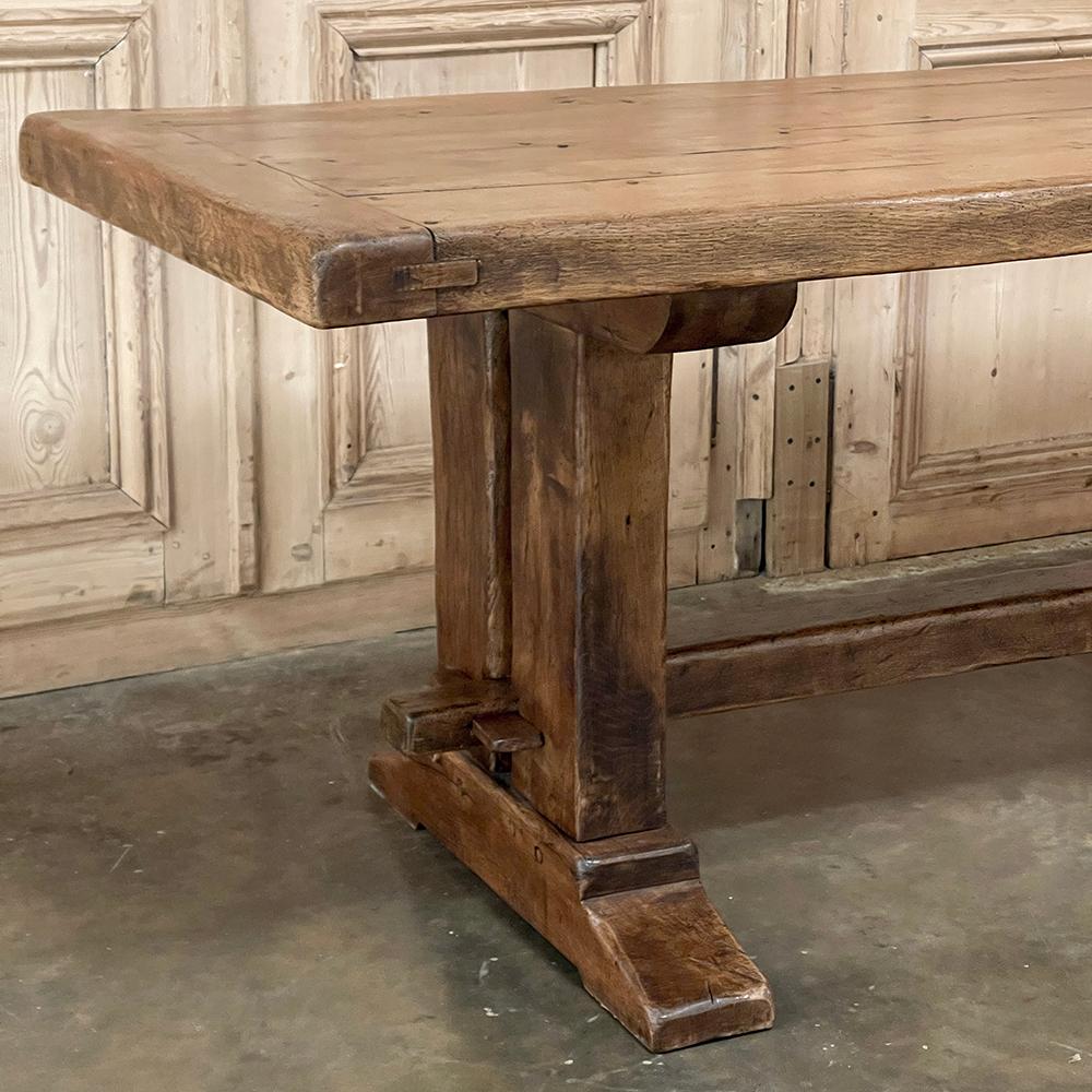 Antique Rustic Country French Trestle Dining Table 3