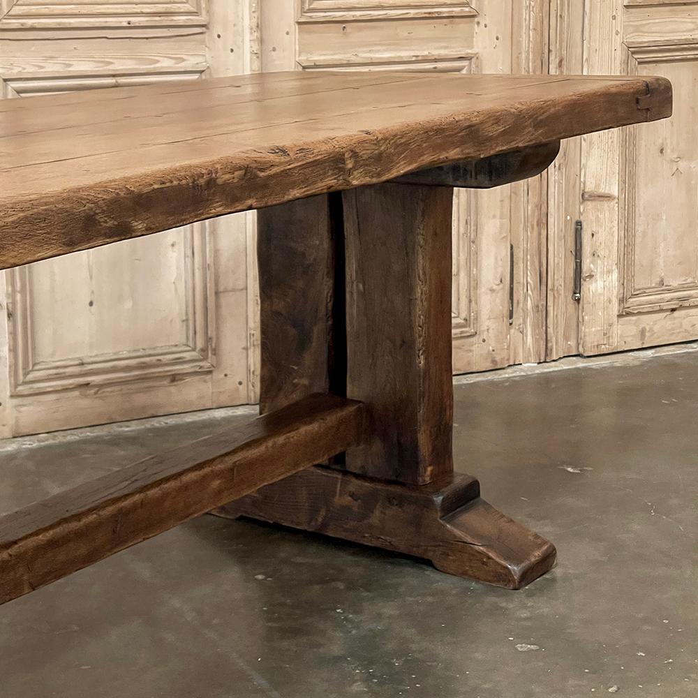 Antique Rustic Country French Trestle Dining Table 4