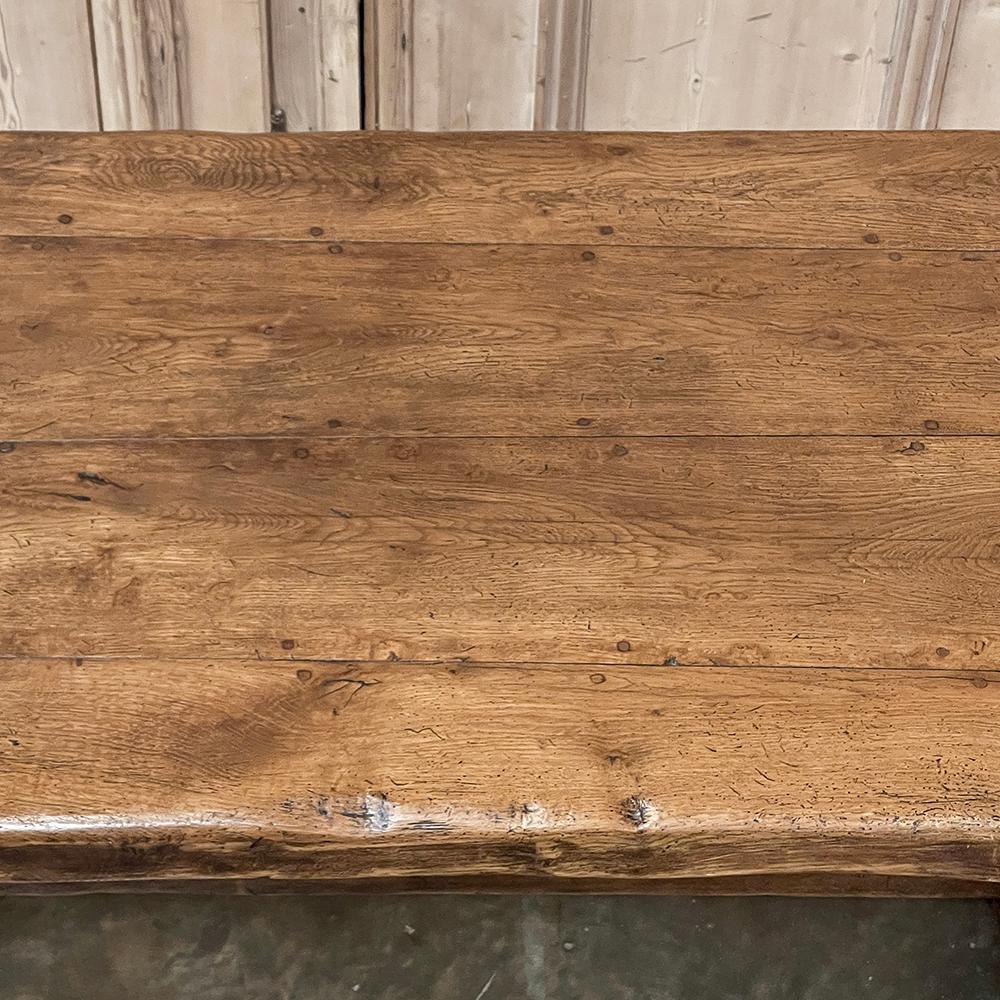 Elm Antique Rustic Country French Trestle Dining Table