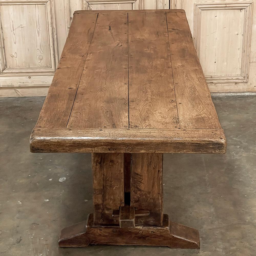 Antique Rustic Country French Trestle Dining Table 2