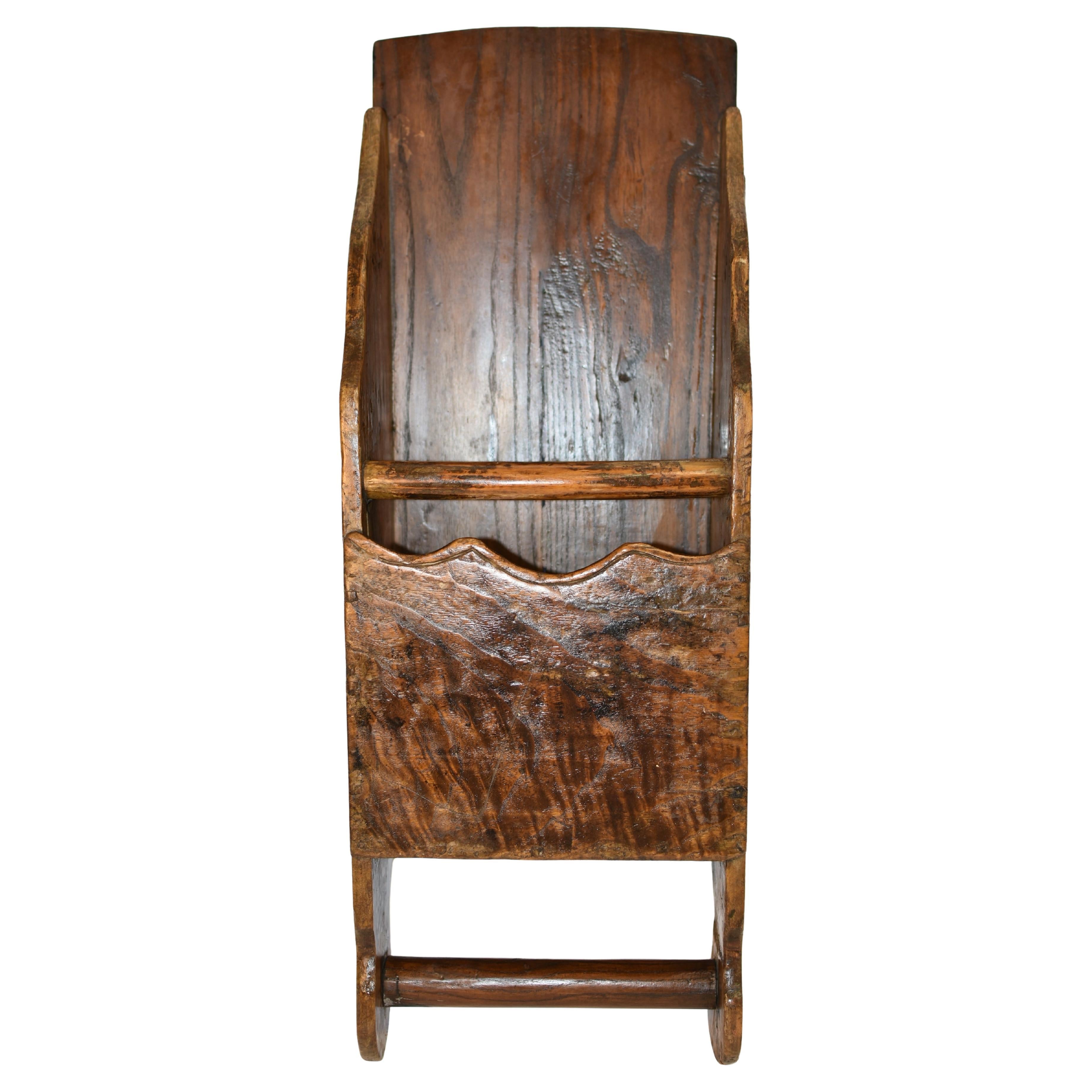 Antique Rustic Country Utensil and Towel Holder For Sale