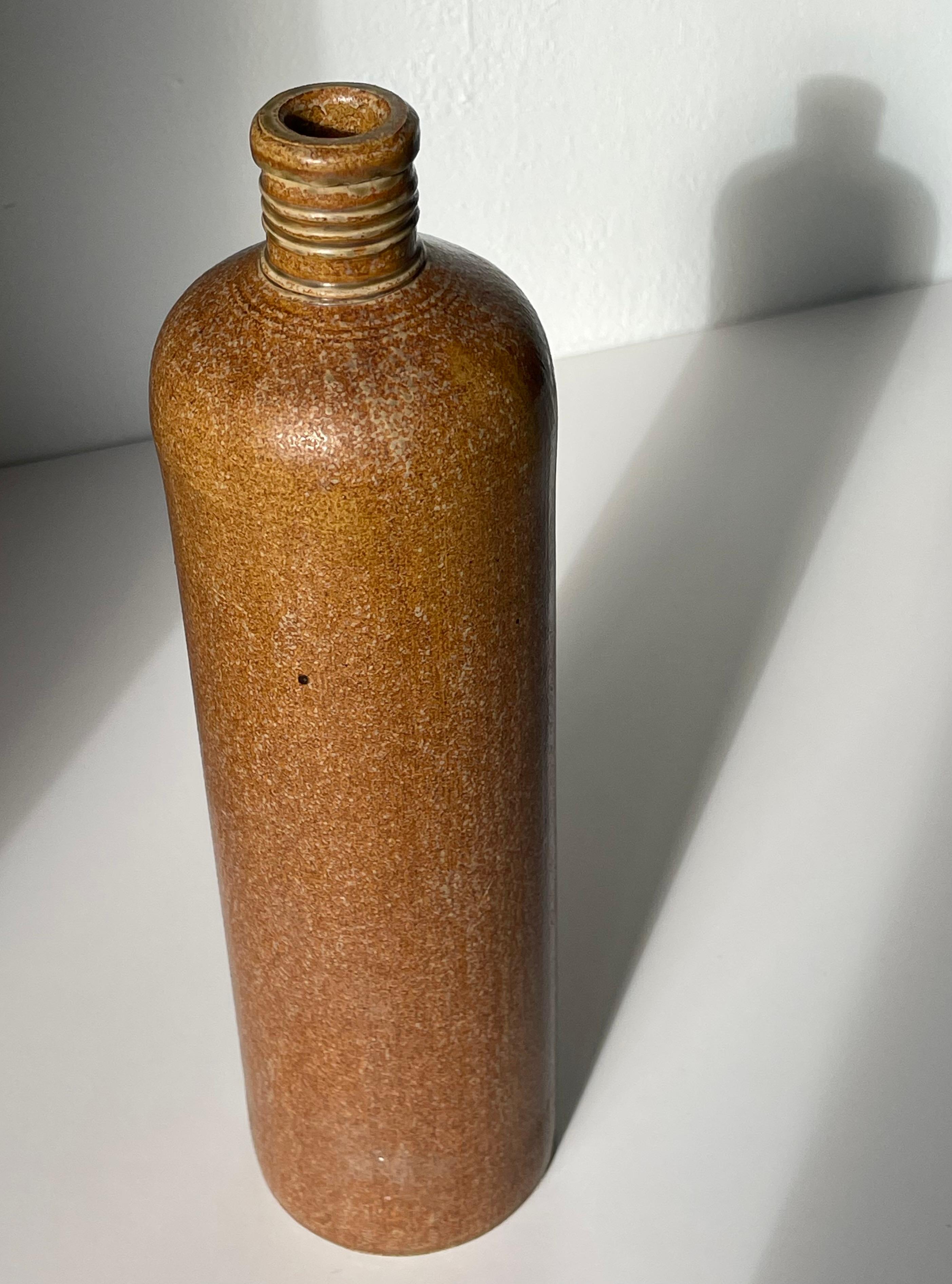 MKM Antique Rustic Cylinder 1930s Bottle Vase For Sale 2