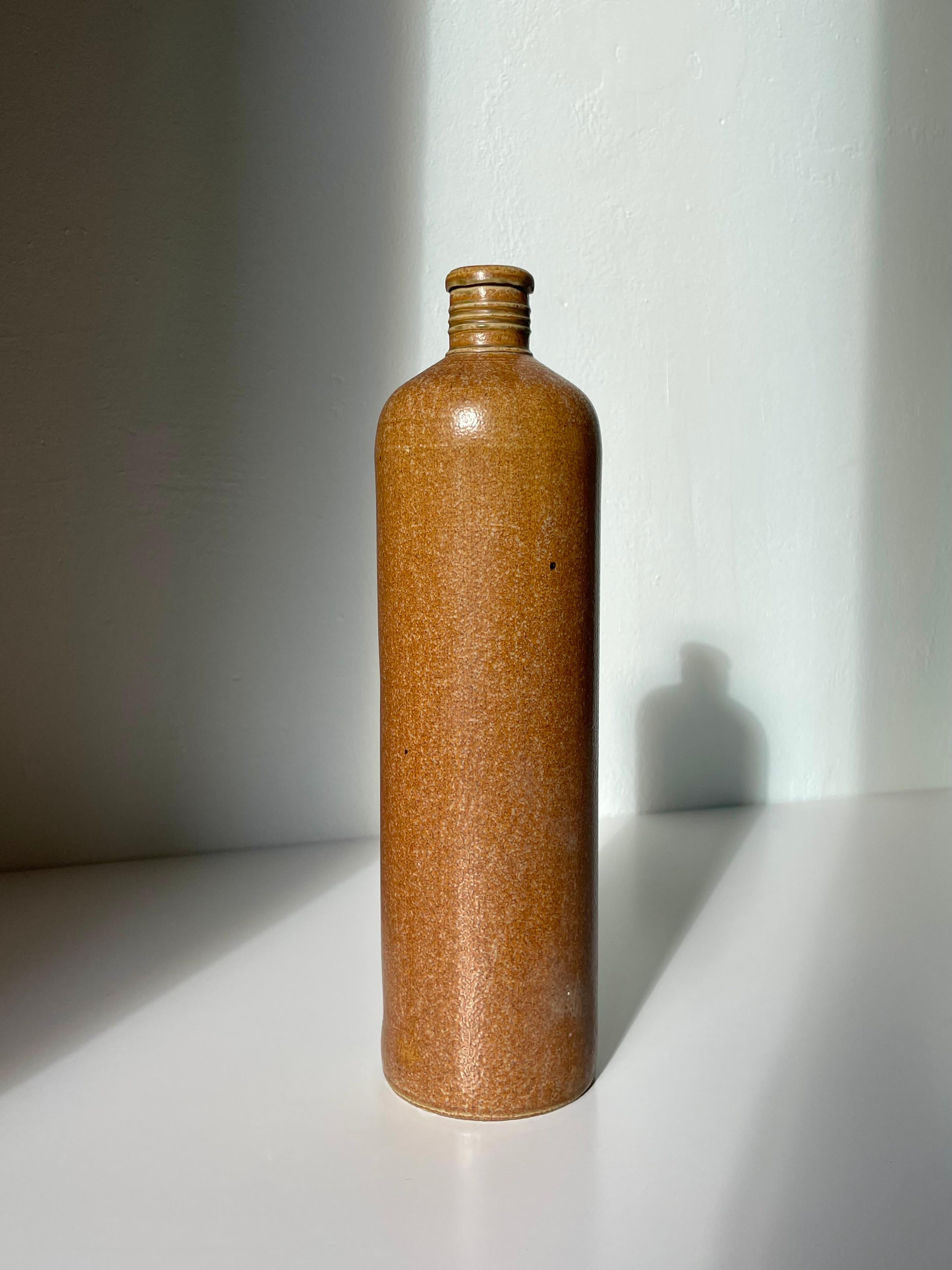 20th Century MKM Antique Rustic Cylinder 1930s Bottle Vase For Sale