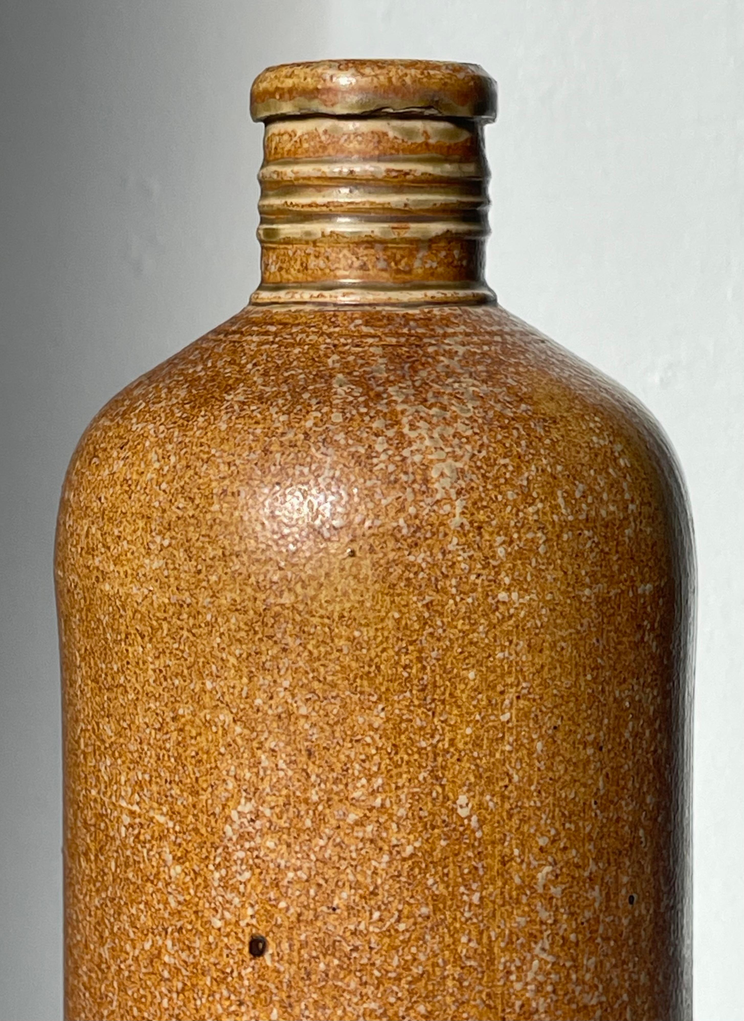 MKM Antique Rustic Cylinder 1930s Bottle Vase For Sale 1