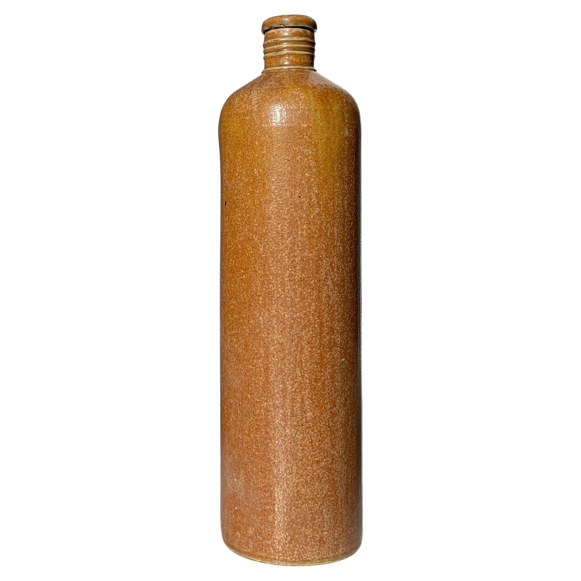 MKM Antique Rustic Cylinder 1930s Bottle Vase For Sale