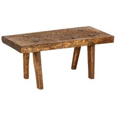 Retro Rustic Dark Slab Coffee Table