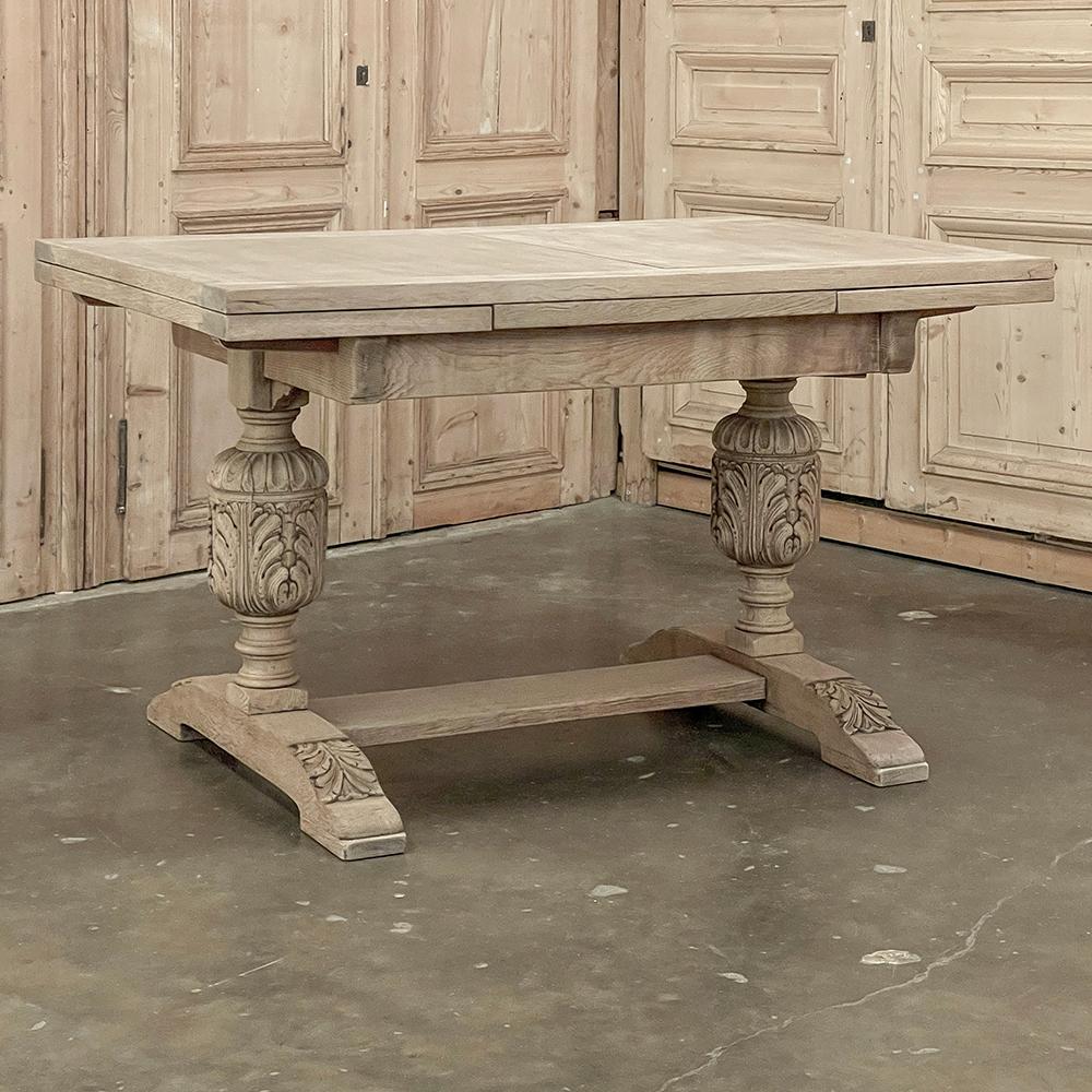 Antique Rustic Dutch Draw Leaf Dining Table ~ Breakfast Table In Good Condition For Sale In Dallas, TX