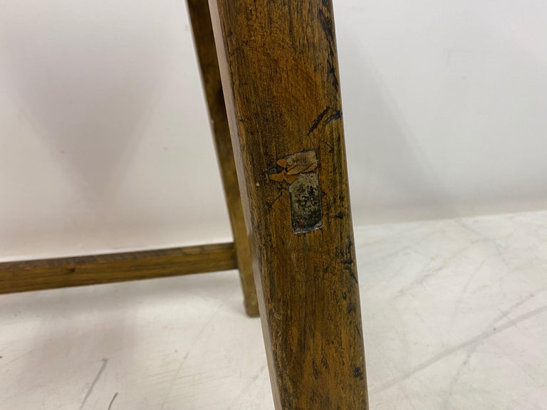 Antique Rustic Elm Stool For Sale at 1stDibs