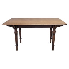 Antique Rustic English Oak Farmhouse Dining Table