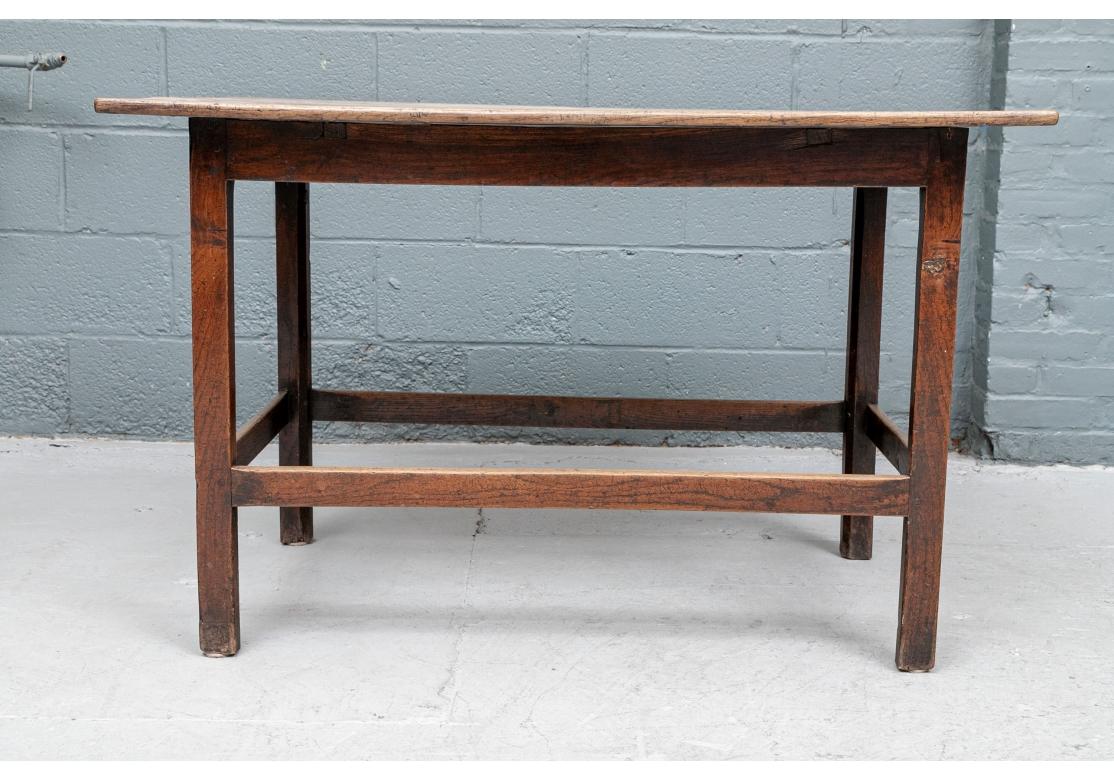 Hardwood Antique Rustic English Tavern Table For Sale