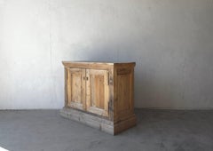 Antique Rustic European Distressed Wood Cabinet