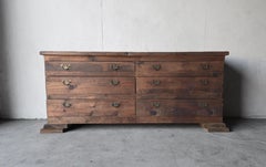 Antique Rustic European Dresser Credenza