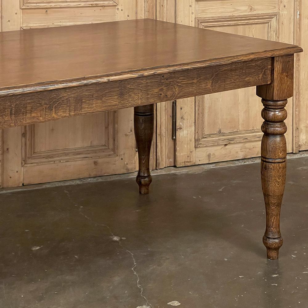 Antique Rustic European Oak Dining Table For Sale 4