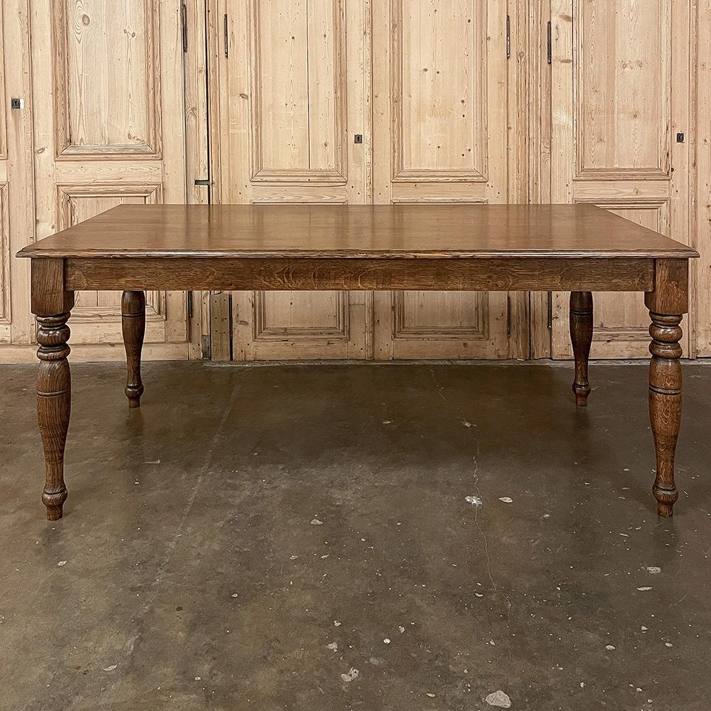 French Antique Rustic European Oak Dining Table For Sale