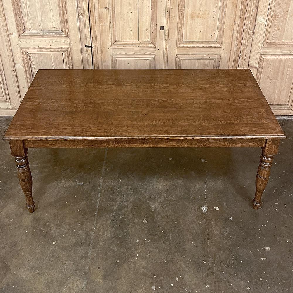 Antique Rustic European Oak Dining Table In Good Condition For Sale In Dallas, TX