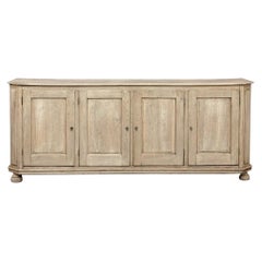 Antique Rustic European Stripped Oak Buffet ~ Credenza