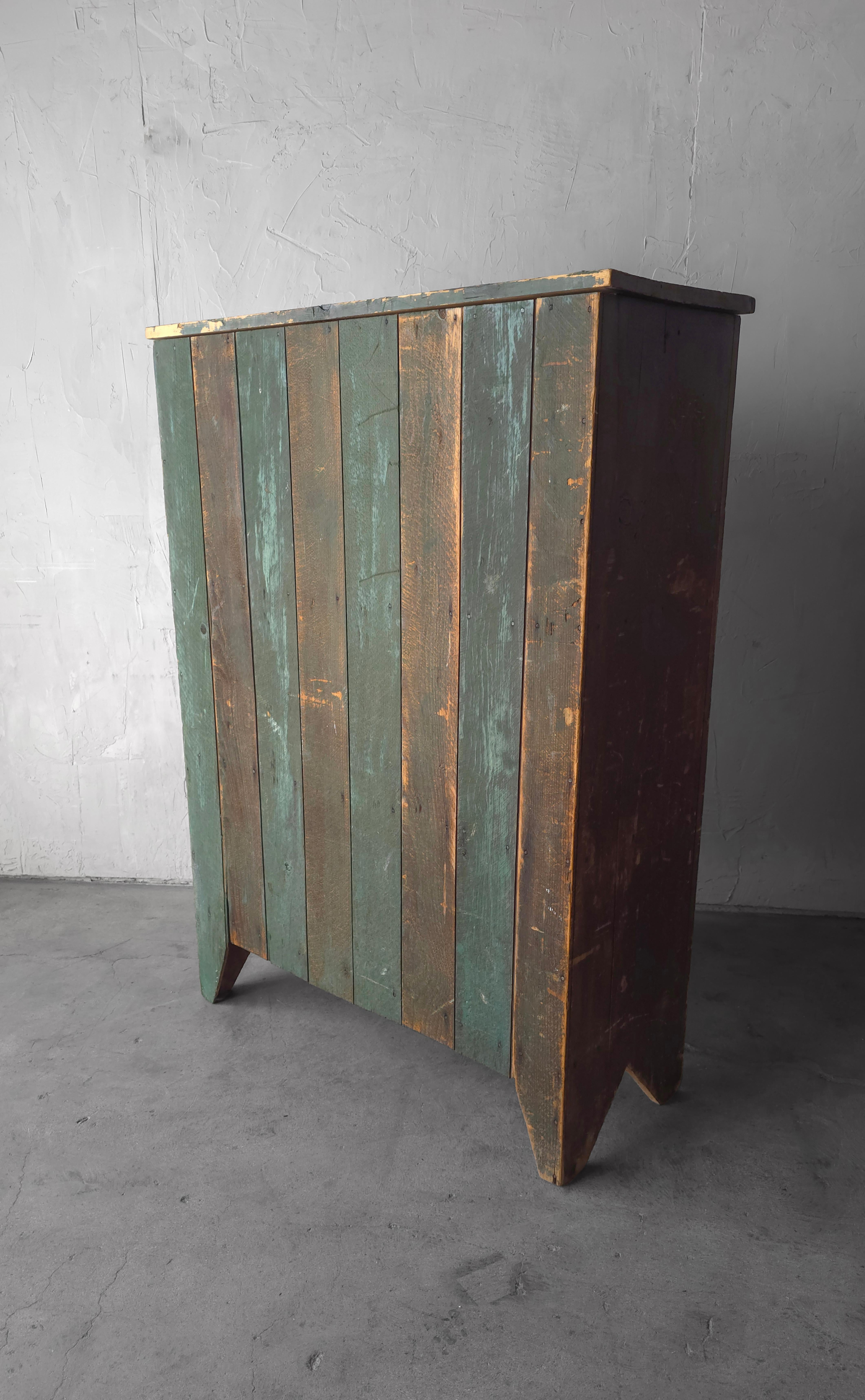 Antique Rustic European Wabi Sabi Cabinet For Sale 2