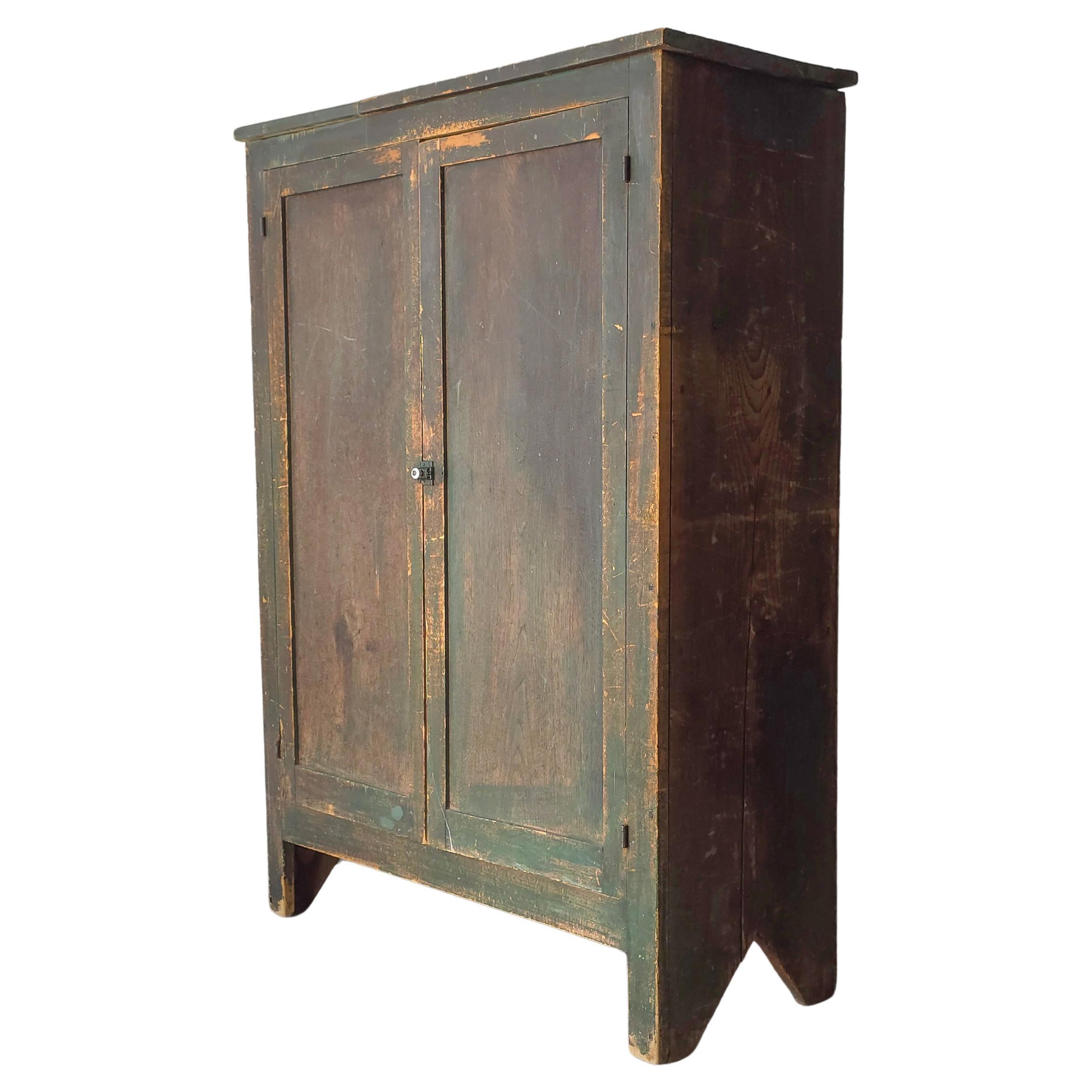 Antique Rustic European Wabi Sabi Cabinet For Sale