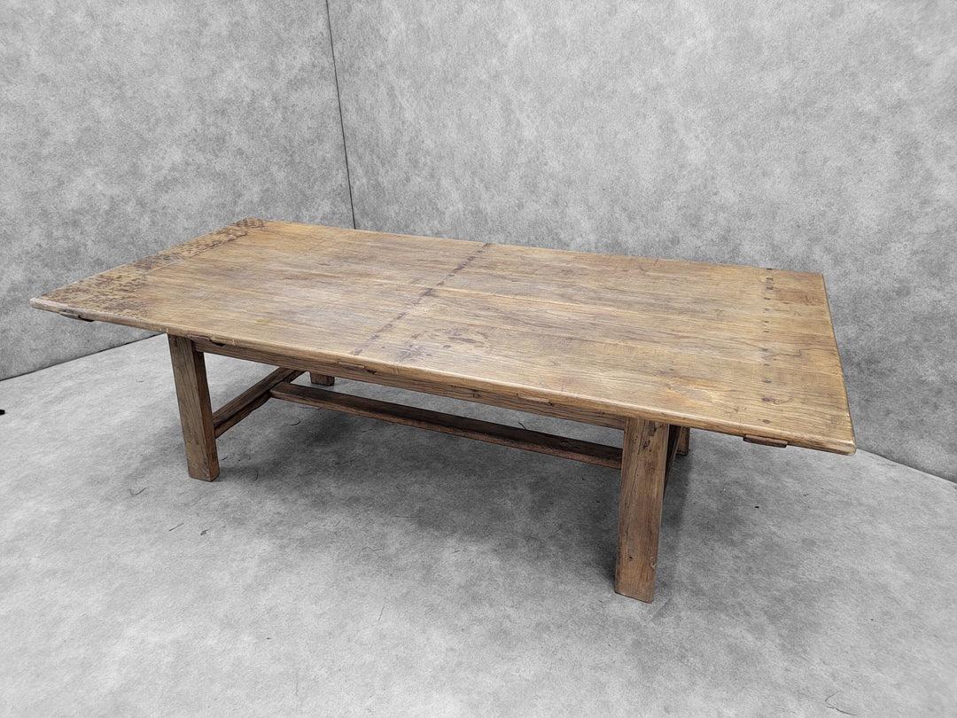 20th Century Antique Rustic Farm House Style Shanxi Provenance Elmwood Dining Table
