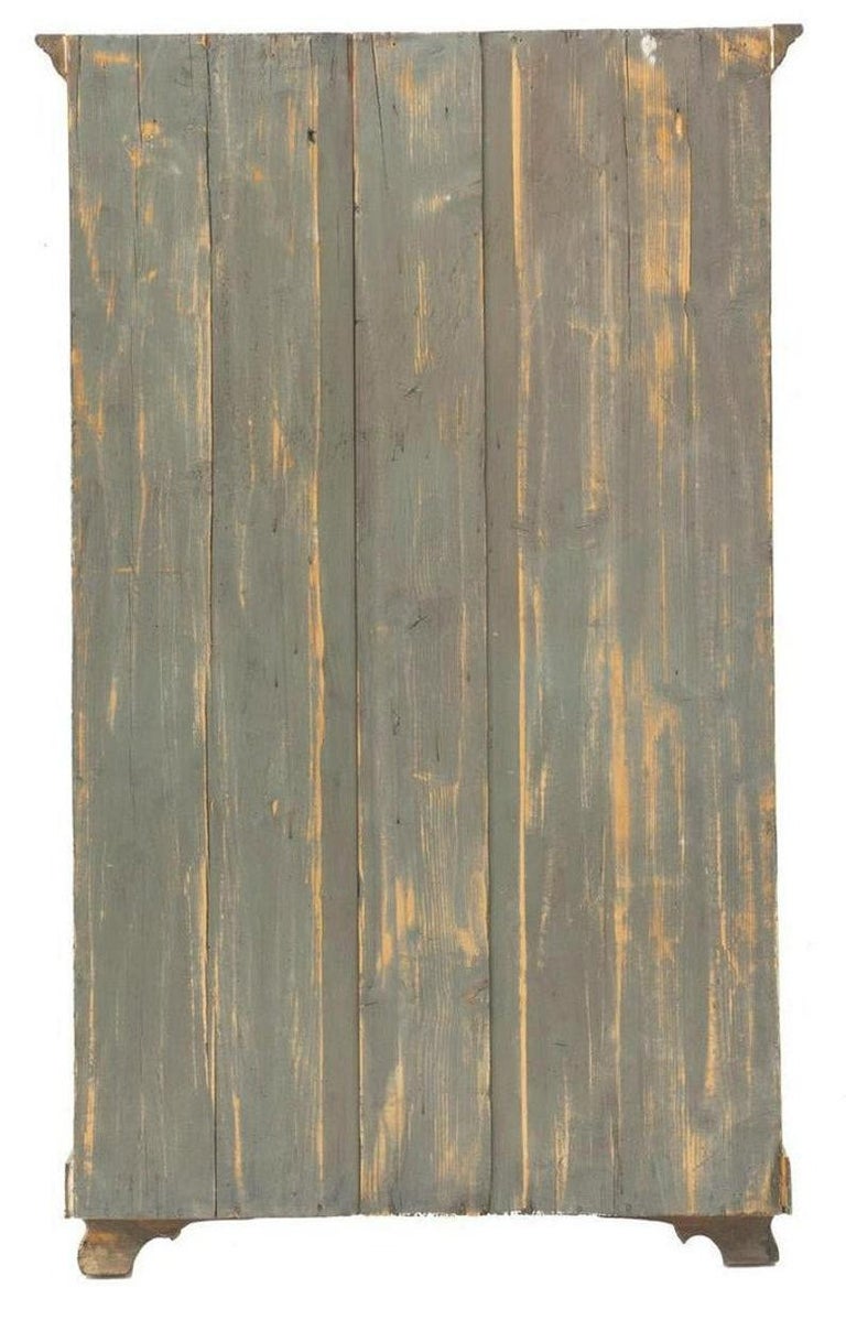 Antique Rustic Farmhouse Distressed Painted Pine Hall Tree For Sale at  1stDibs | rustic farmhouse hall tree