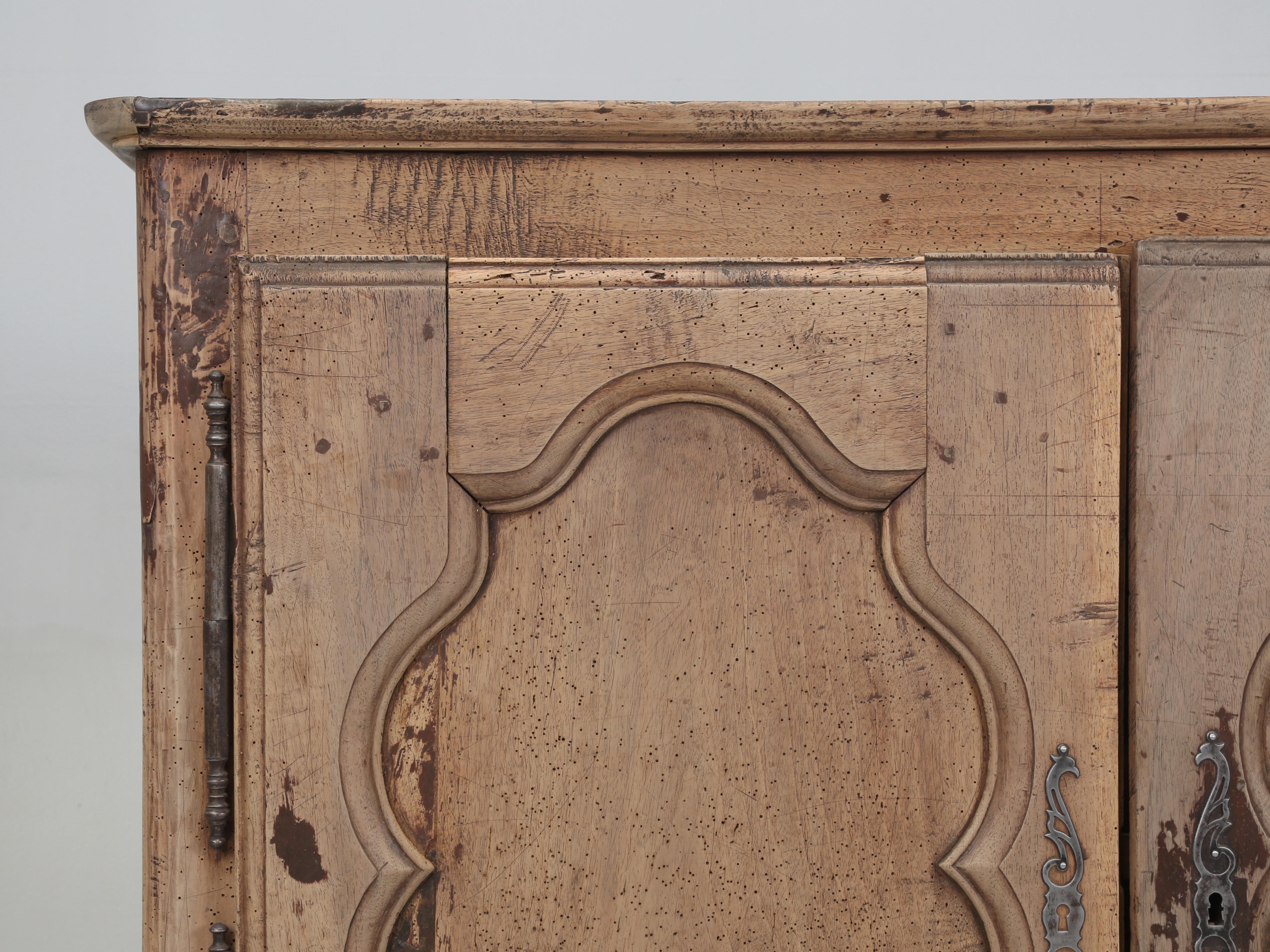 Antique Rustic French Buffet c1700's Structurally Restored Cosmetically Original For Sale 4