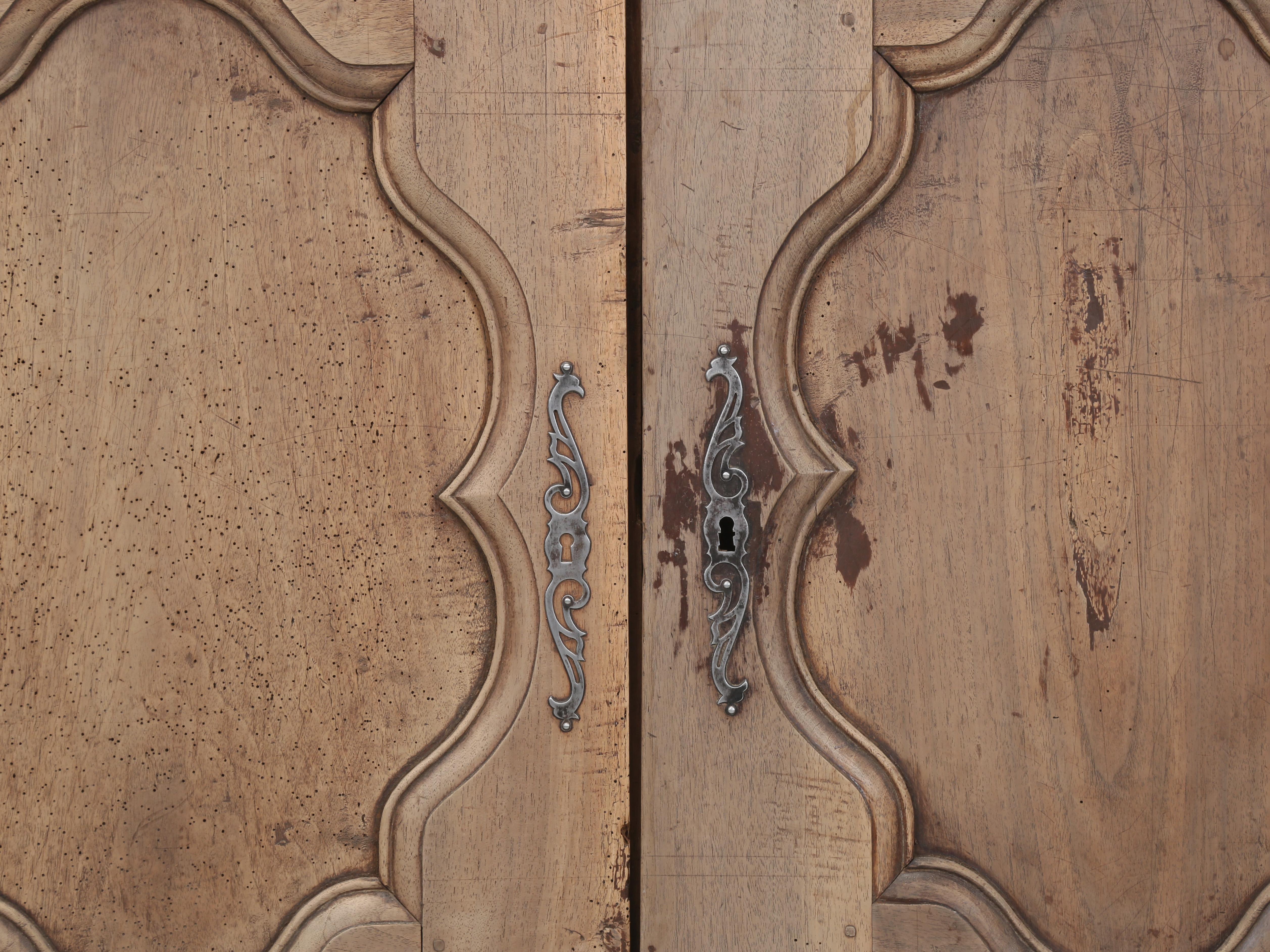 Antique Rustic French Buffet c1700's Structurally Restored Cosmetically Original For Sale 5