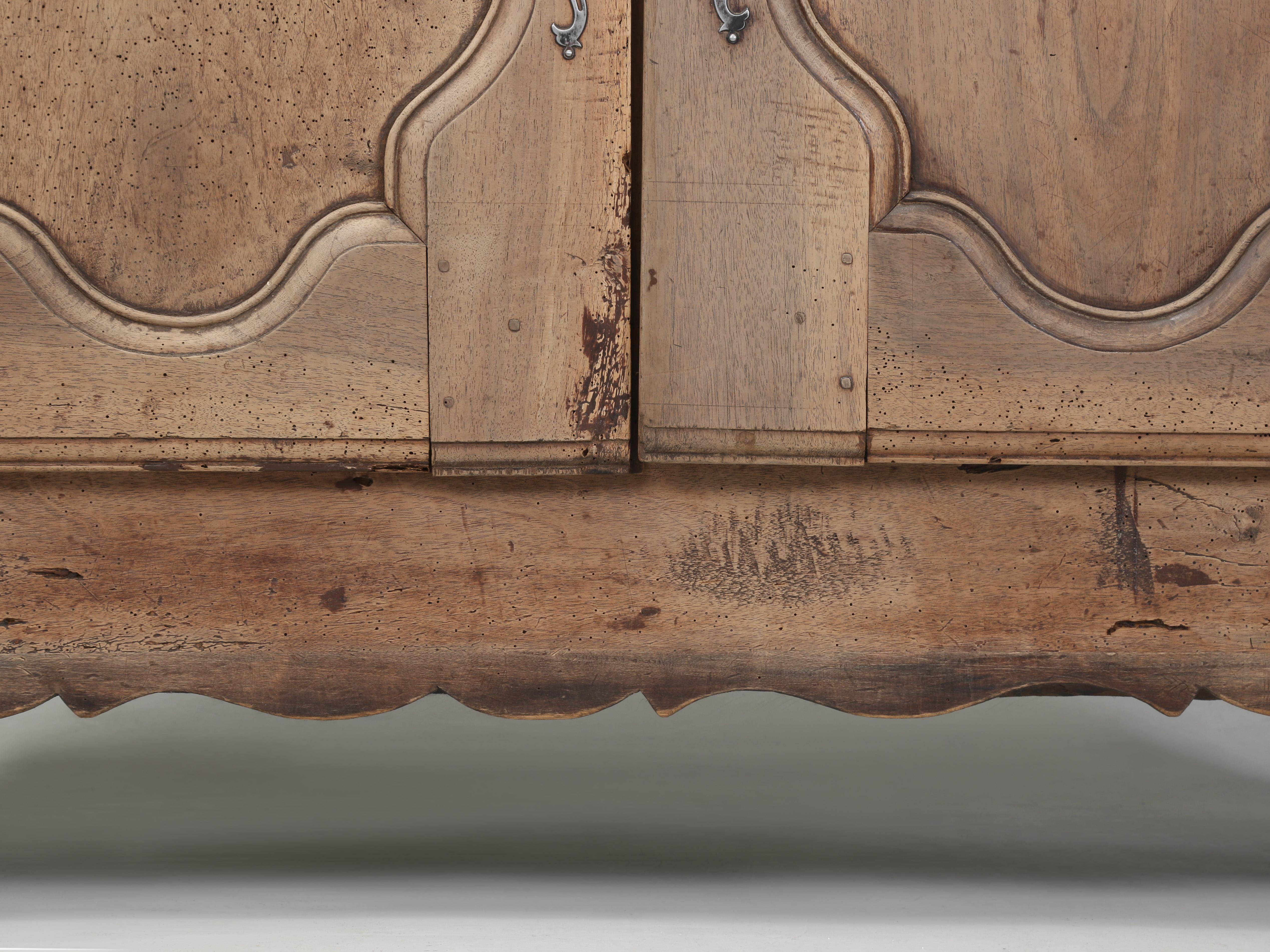 Antique Rustic French Buffet c1700's Structurally Restored Cosmetically Original For Sale 6