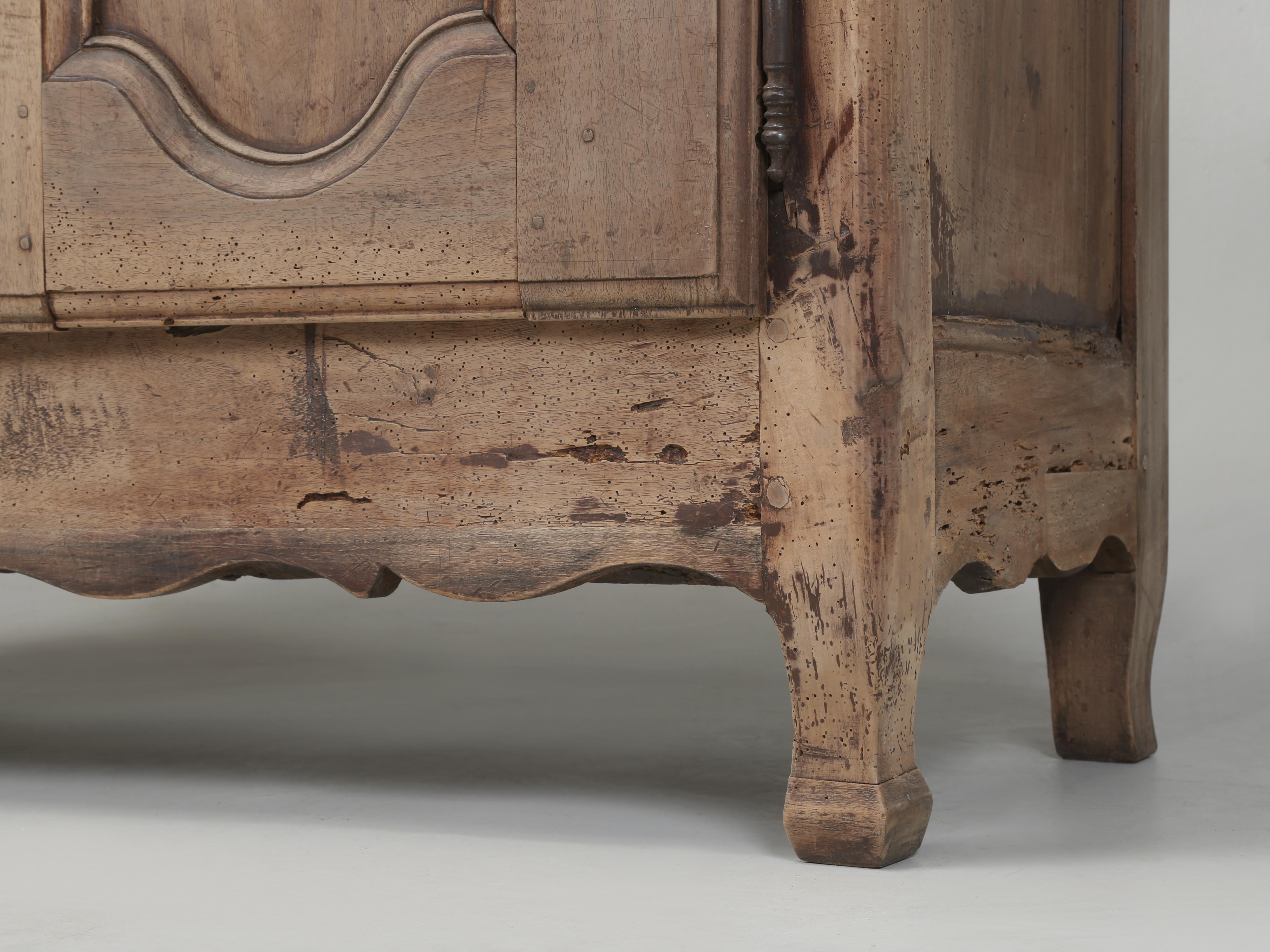 Antique Rustic French Buffet c1700's Structurally Restored Cosmetically Original For Sale 9