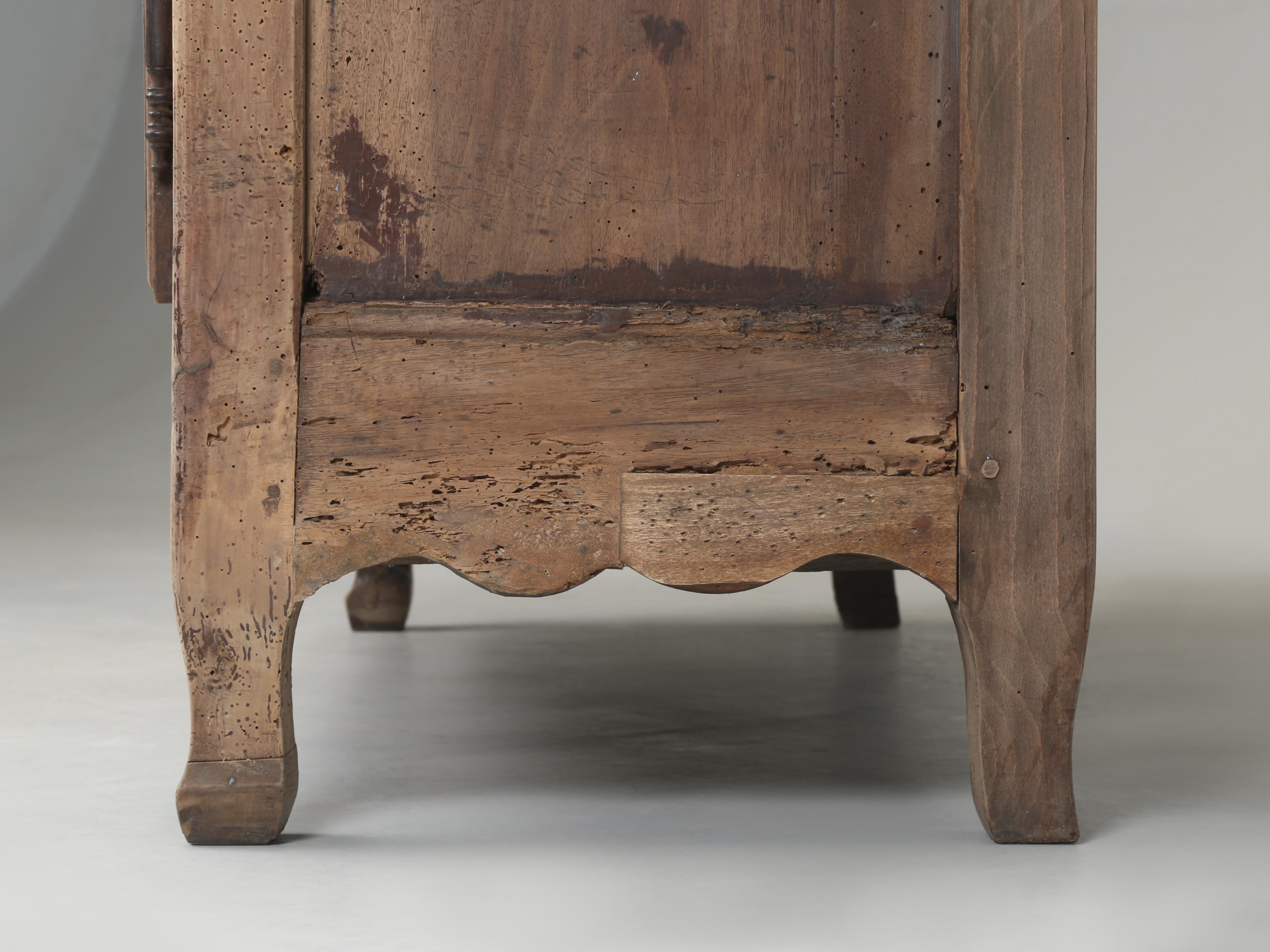 Antique Rustic French Buffet c1700's Structurally Restored Cosmetically Original For Sale 10
