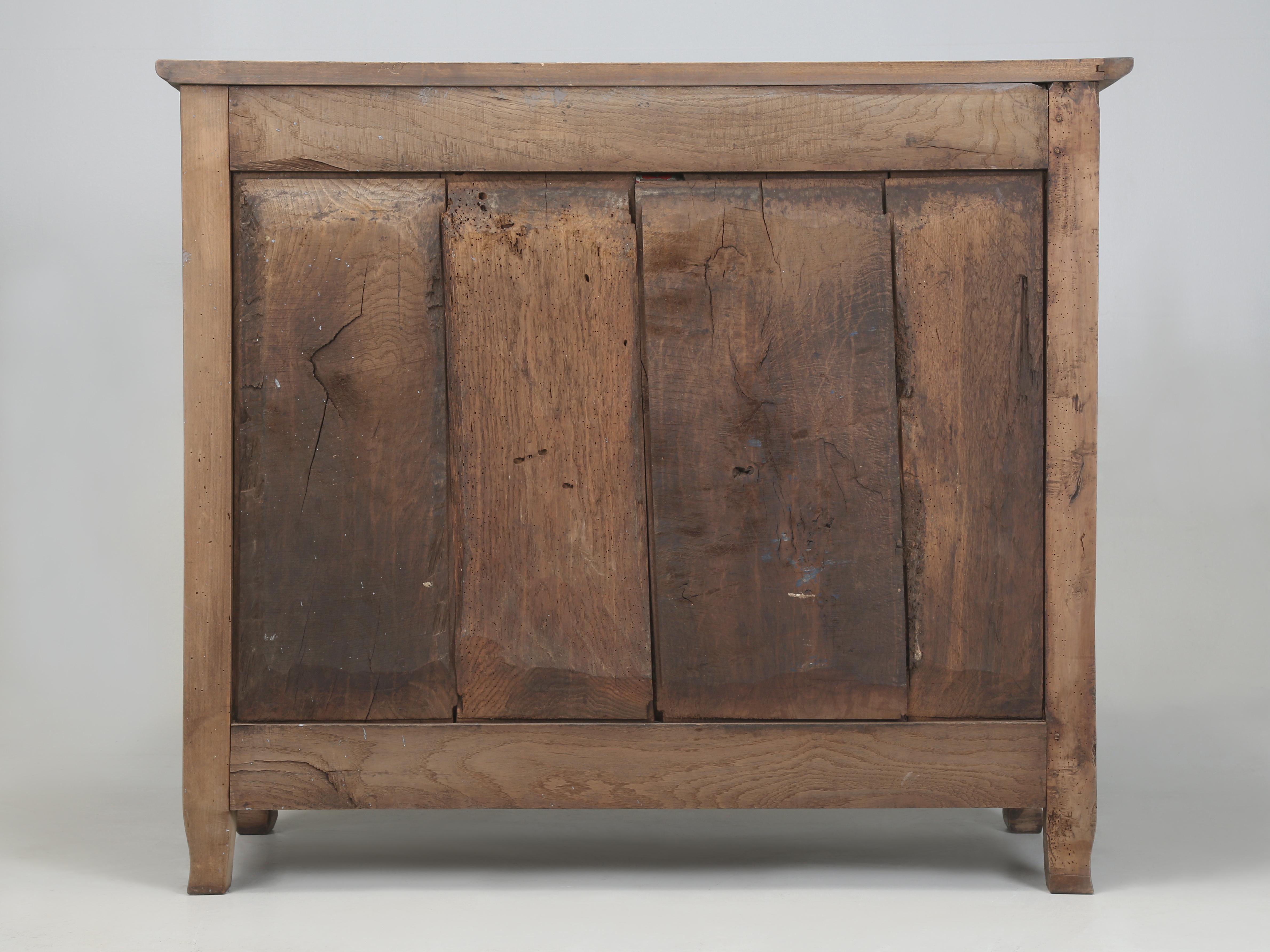 Antique Rustic French Buffet c1700's Structurally Restored Cosmetically Original For Sale 13