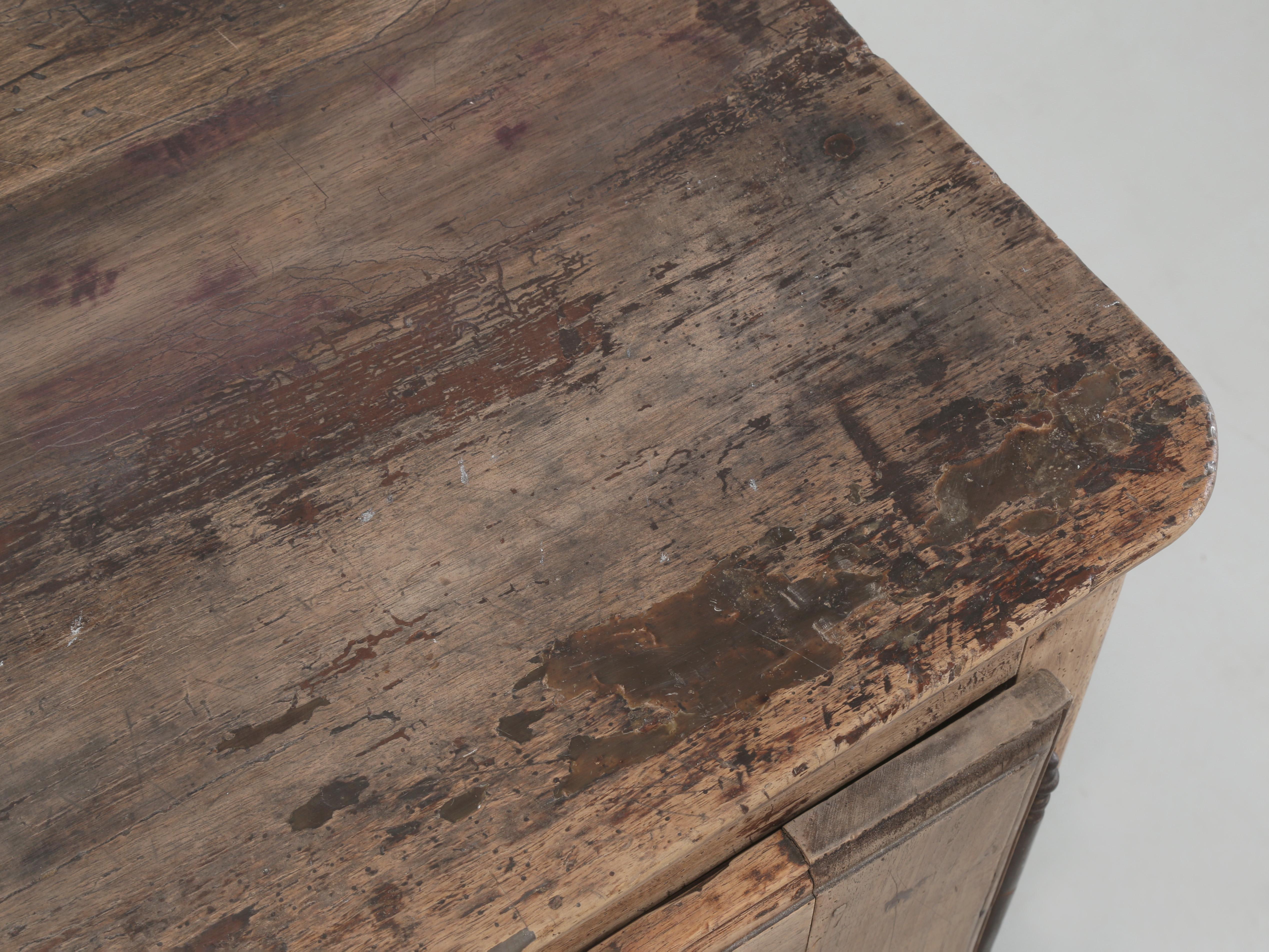 Antique Rustic French Buffet c1700's Structurally Restored Cosmetically Original For Sale 1