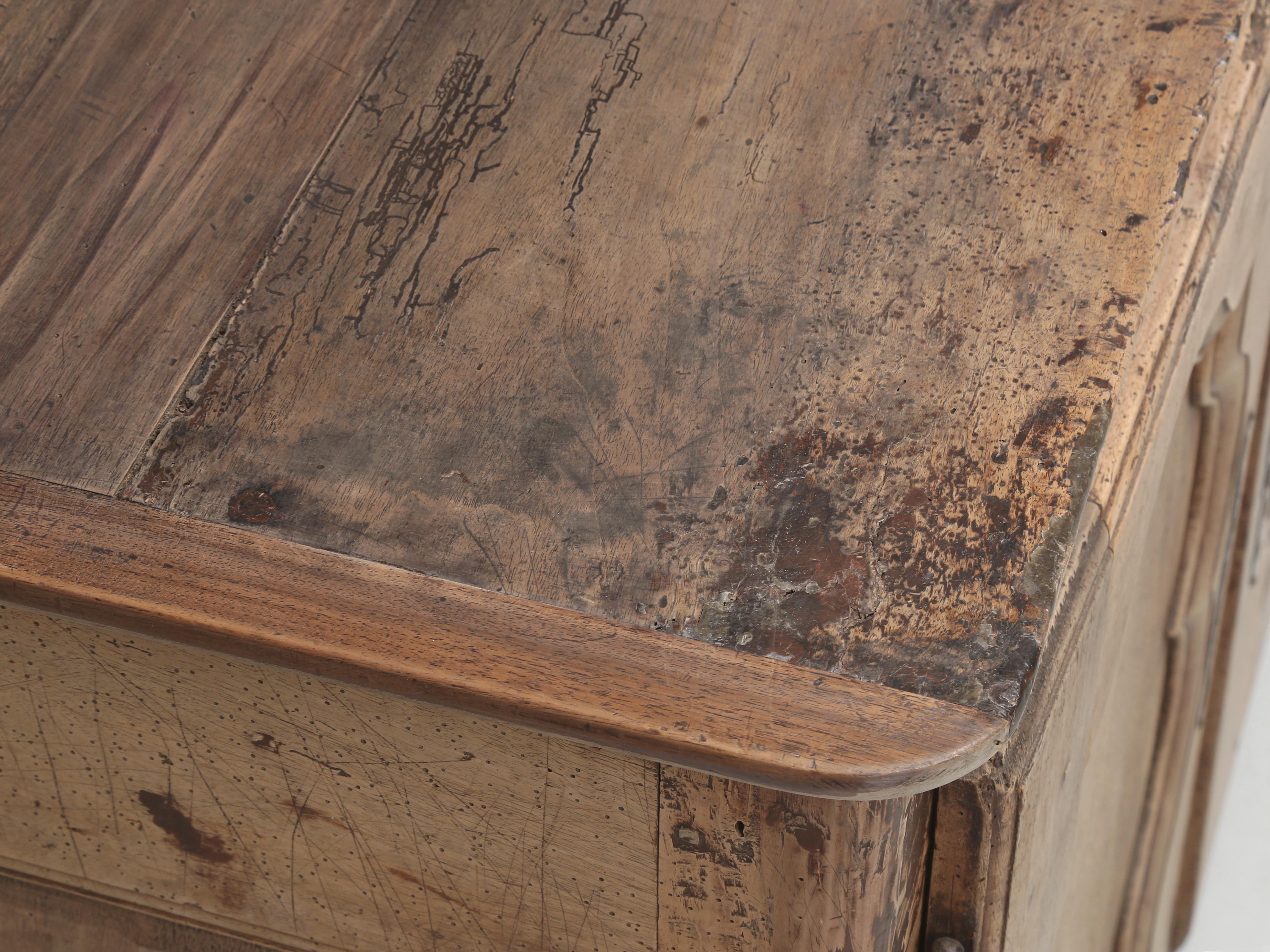 Antique Rustic French Buffet c1700's Structurally Restored Cosmetically Original For Sale 3