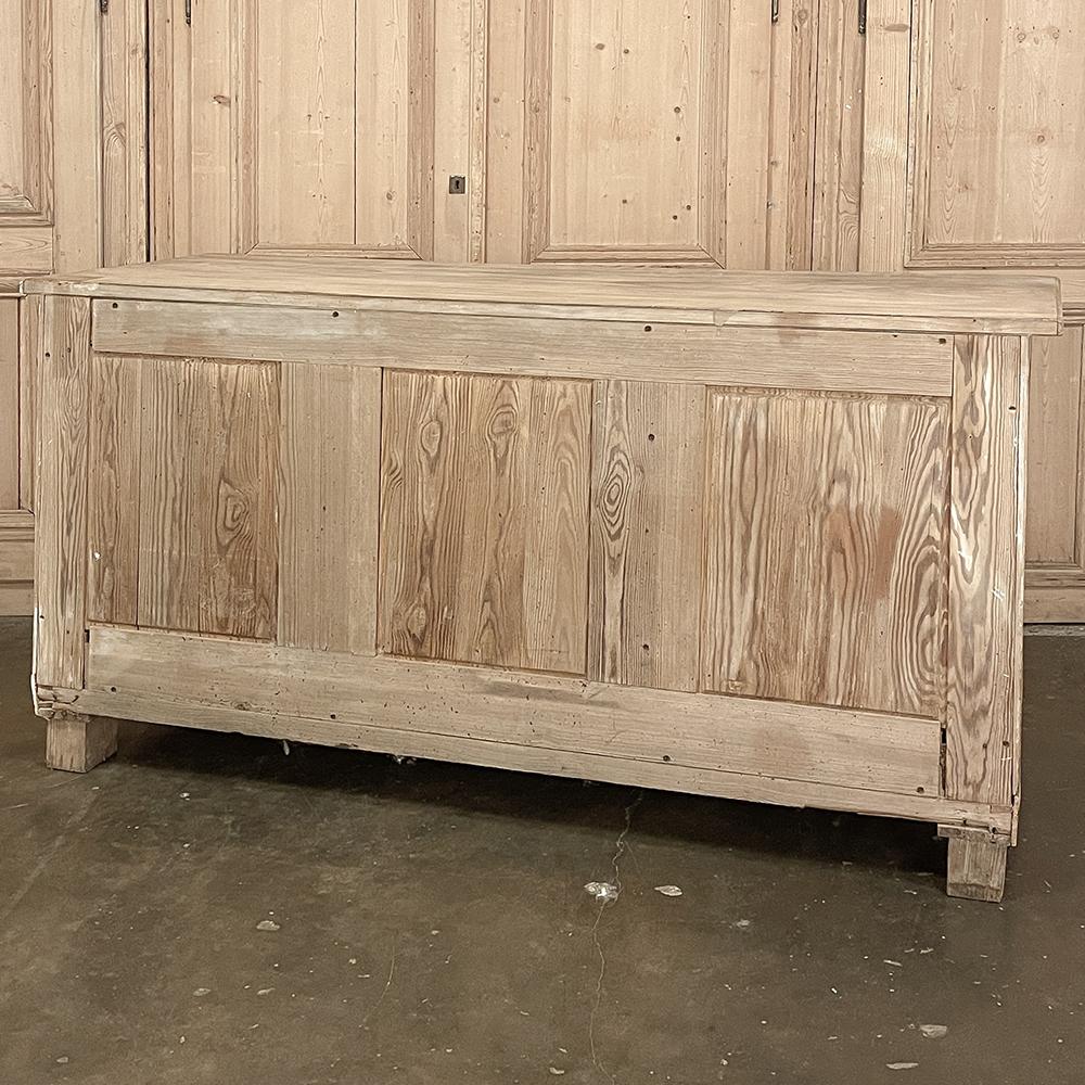 Antique Rustic French Buffet ~ Credenza in Stripped Pine 13