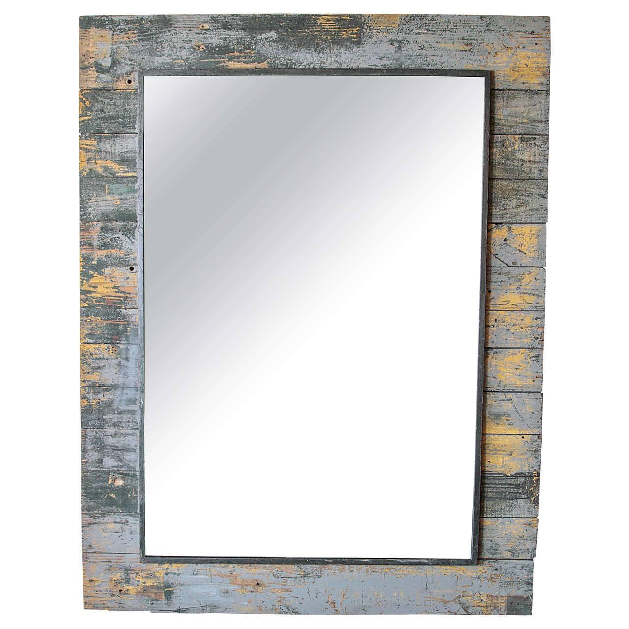 Antique Rustic French Large Mirror Frame