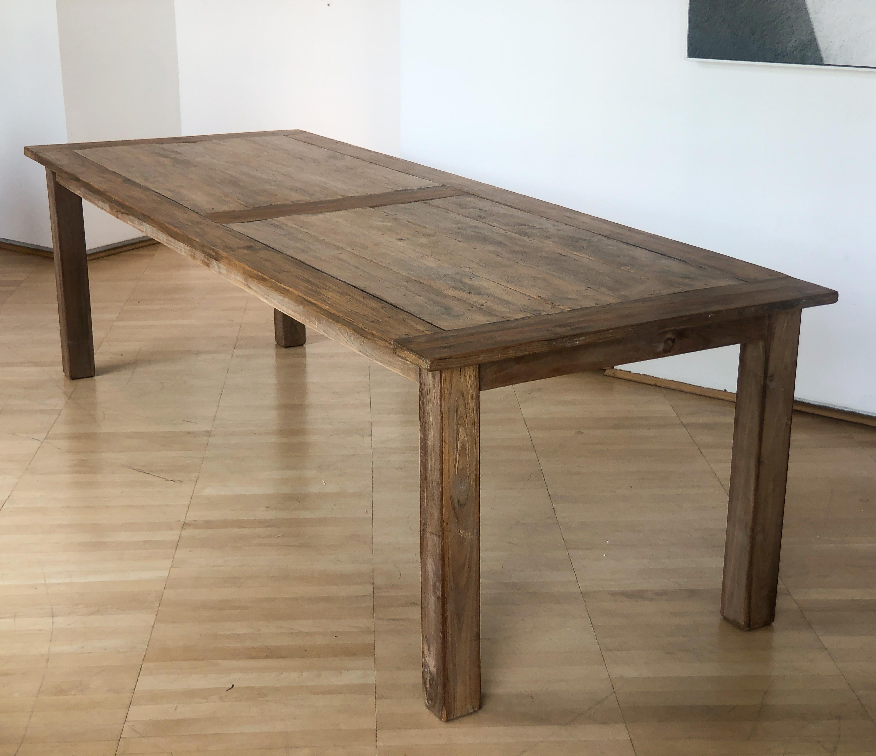 Antique Rustic French Pine Farmhouse Table, 19th Century For Sale 1