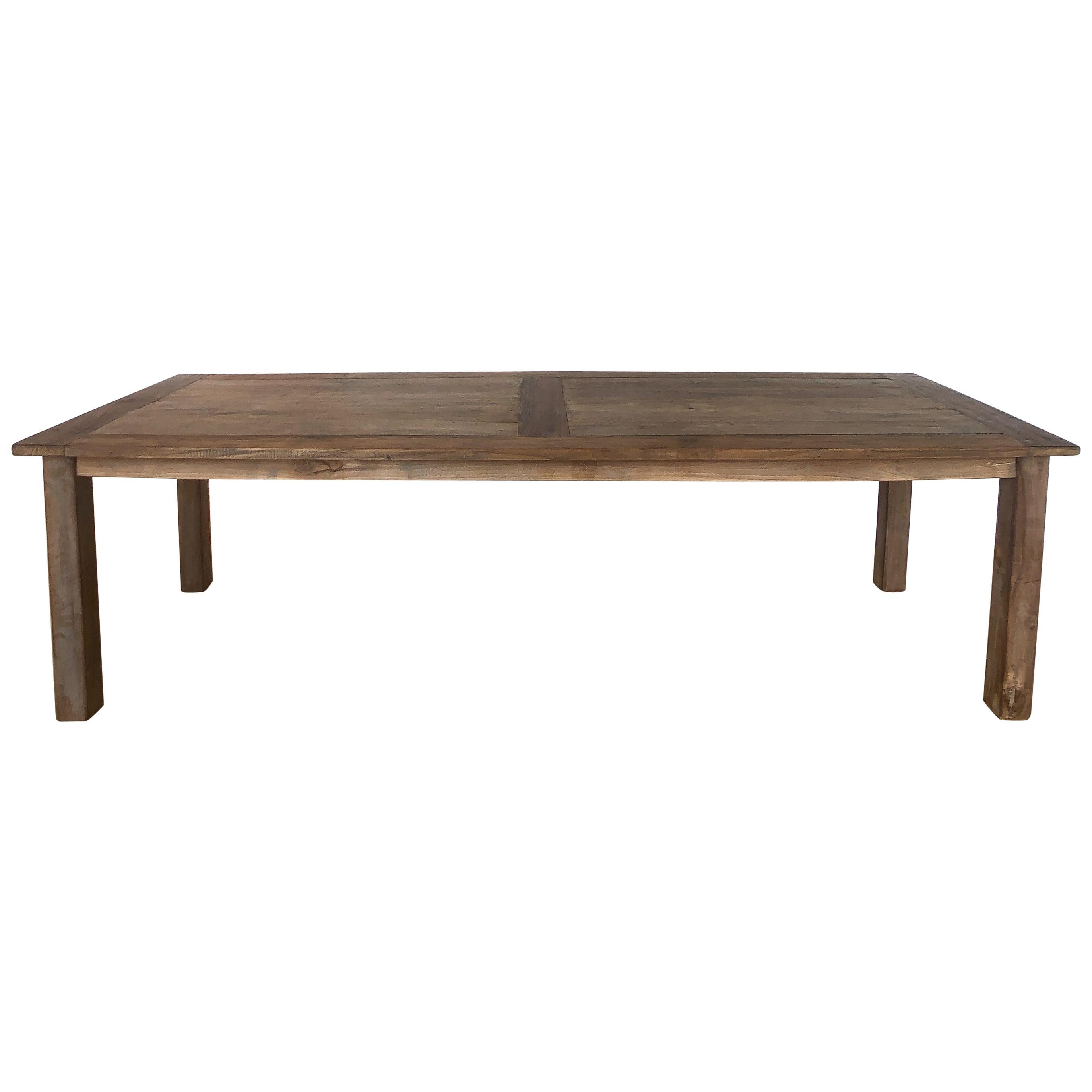 Antique Rustic French Pine Farmhouse Table, 19th Century For Sale