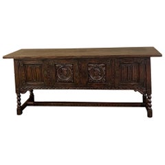 Antique Rustic French Renaissance Credenza ~ Sofa Table