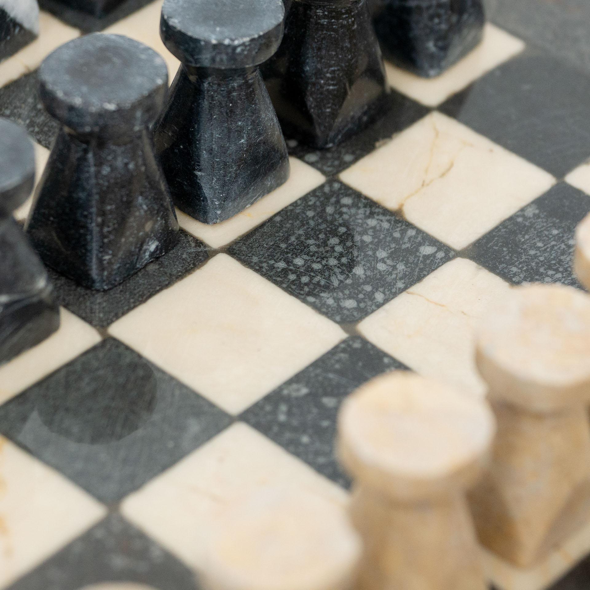 Antique Rustic French Stone Chess, circa 1940 7