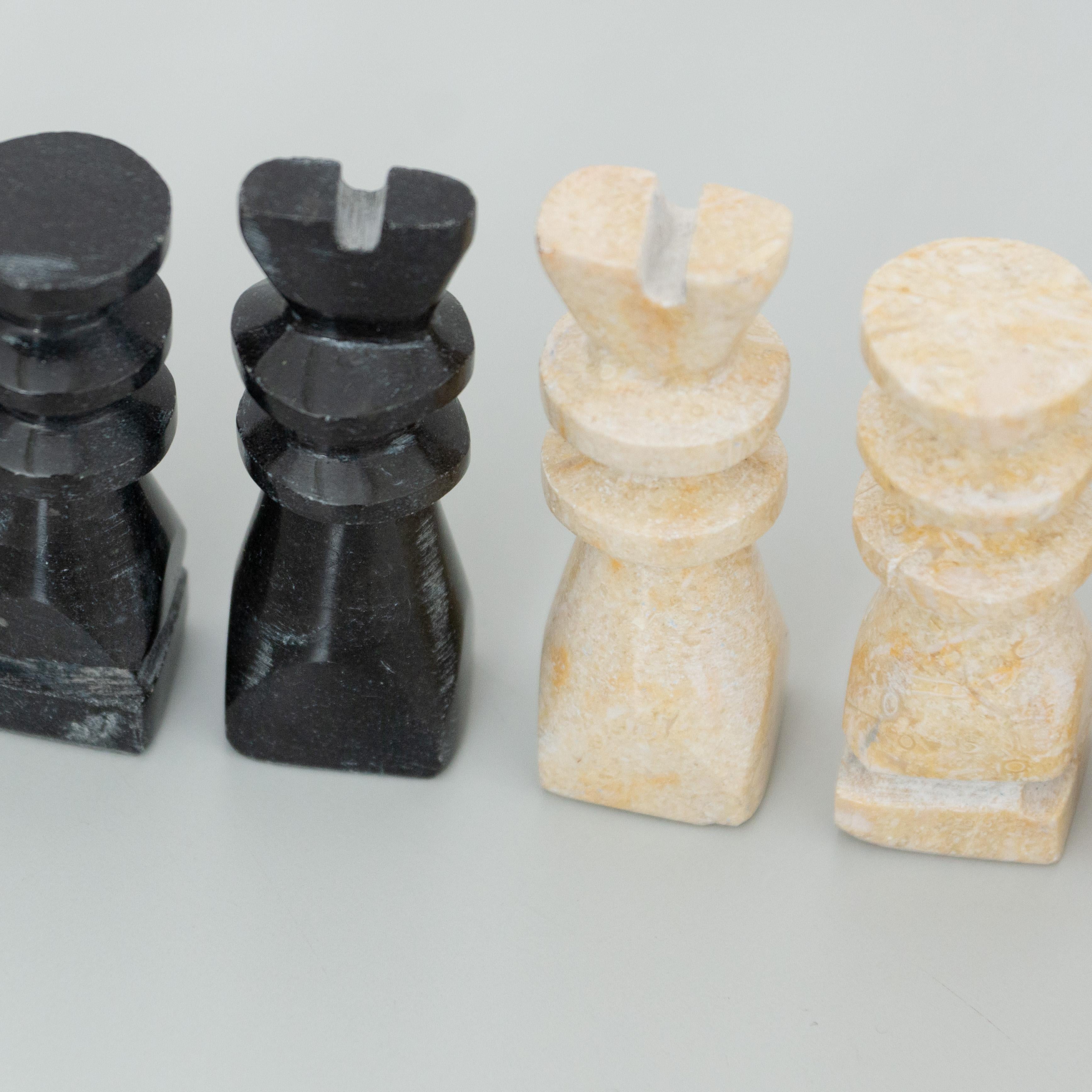 Antique Rustic French Stone Chess, circa 1940 7