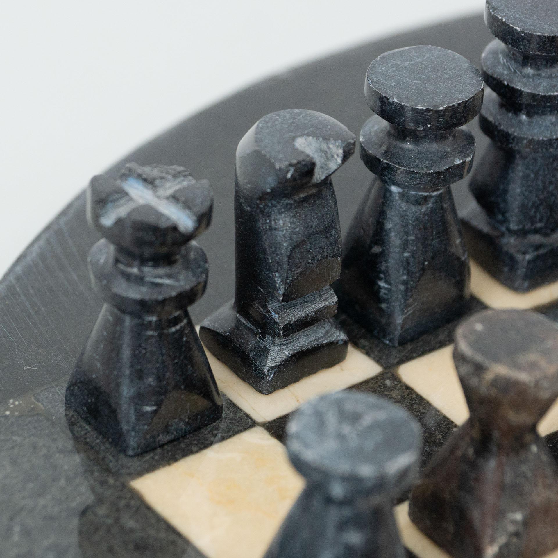 Antique Rustic French Stone Chess, circa 1940 8