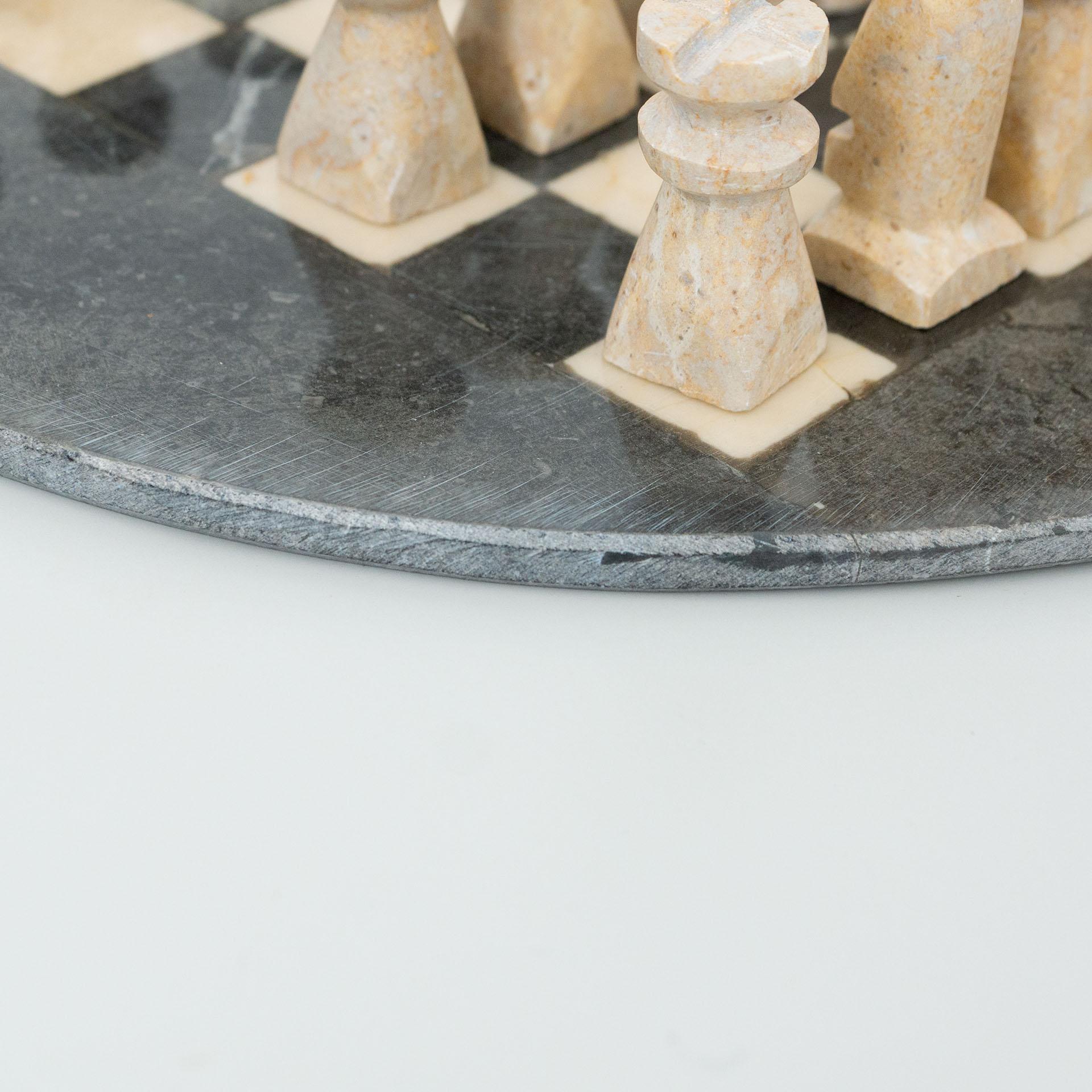 Antique Rustic French Stone Chess, circa 1940 9