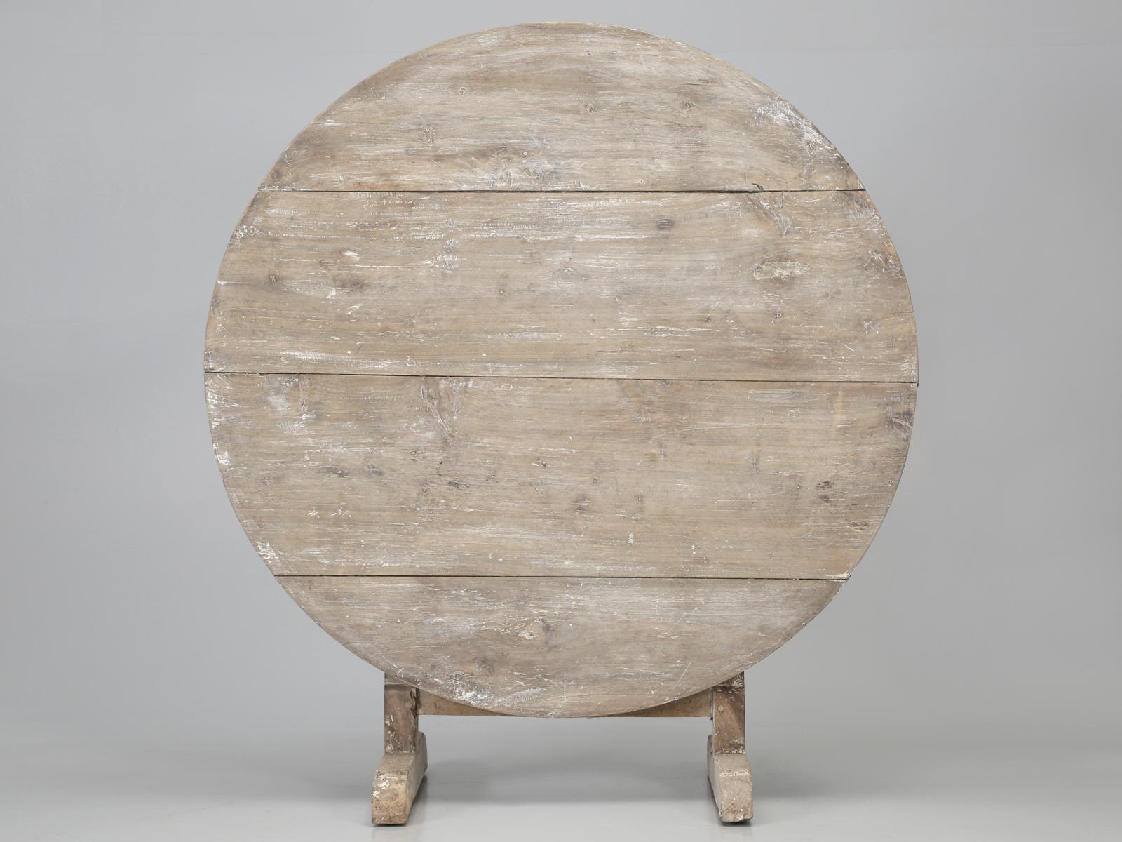 Antique Rustic French Wine Tasting Tilt-Top Table 7