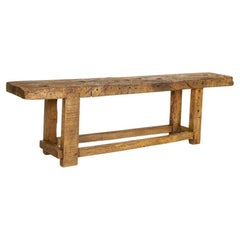 Antique Rustic French Workbench 8' Console Table Circa 1900